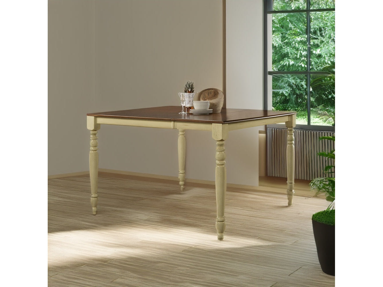 Dylan Buttermilk & Oak Counter Height Table - Ornate Home