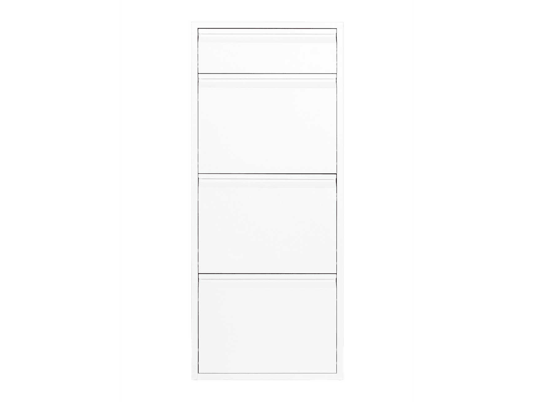 Dylan White Metal 4 Doors Shoe Cabinet - Ornate Home