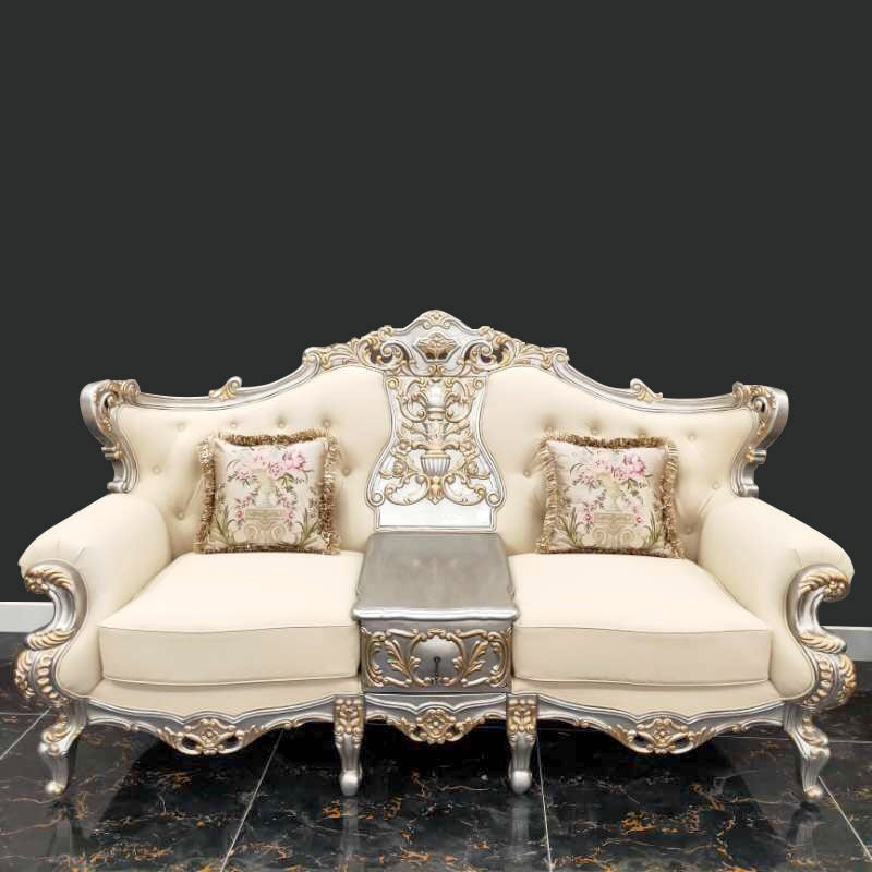 Dynasty Elite Silver/Gold Highlight Sofa / HD-S91633 - Ornate Home