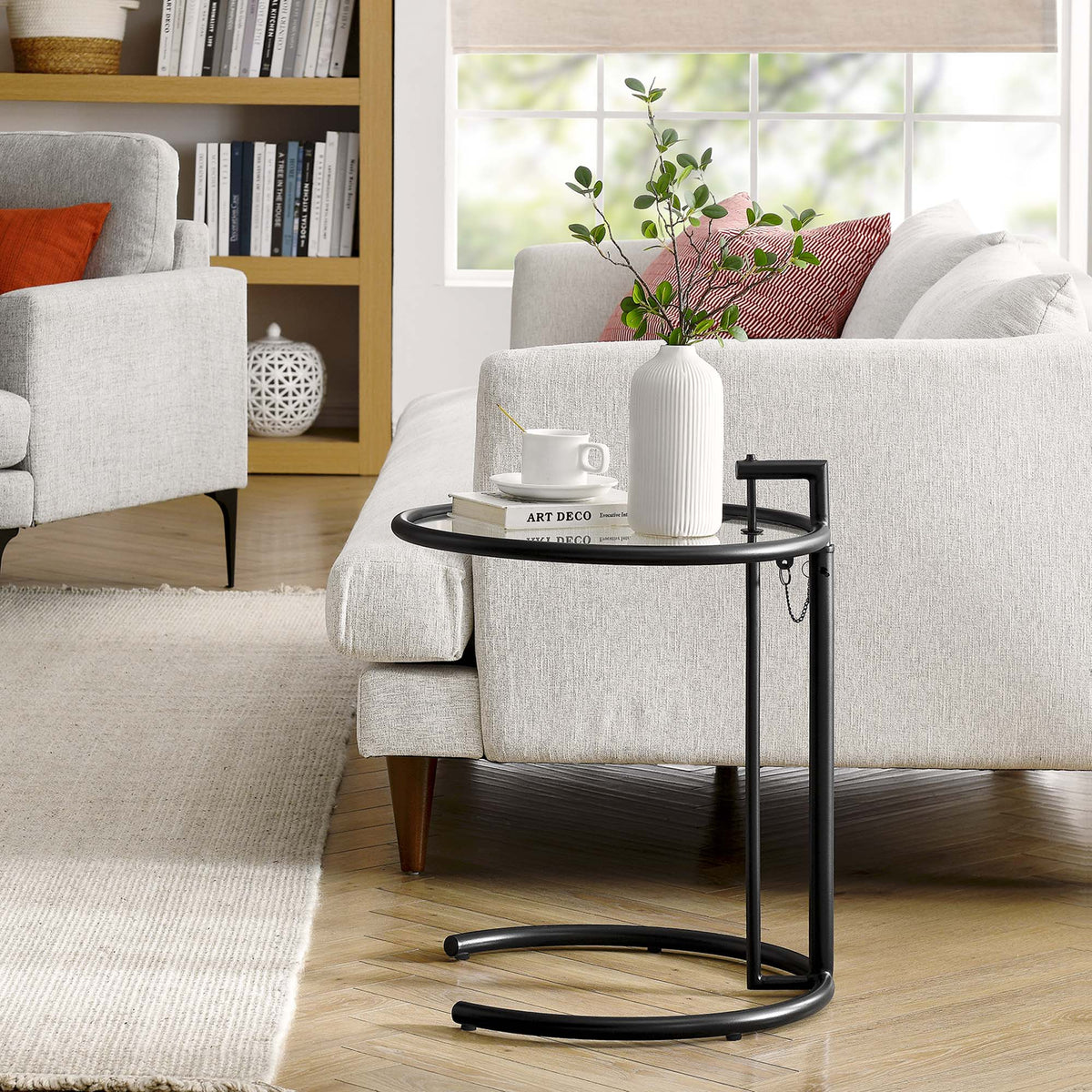 Black Eileen Gray Metal Side Table