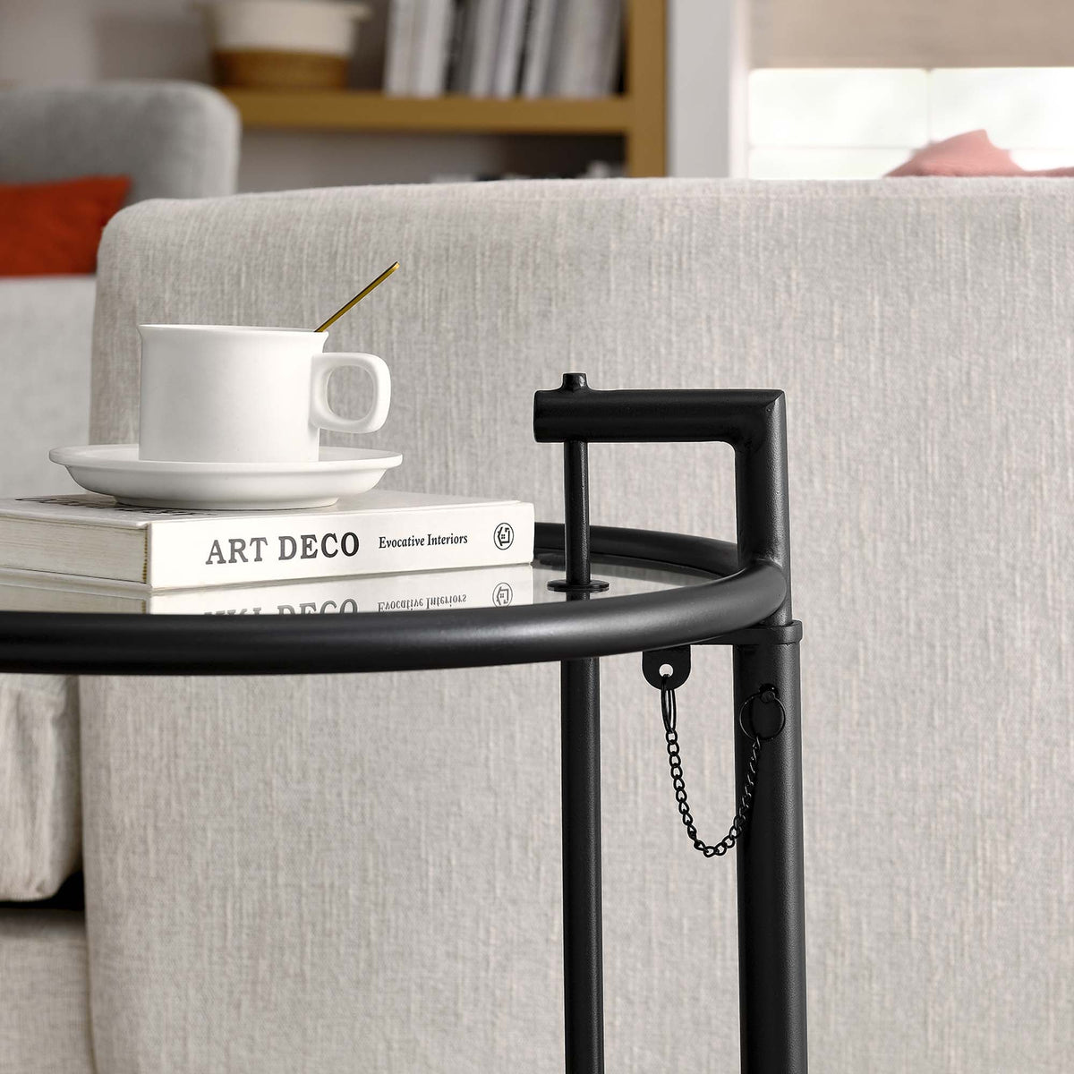 Black Eileen Gray Metal Side Table