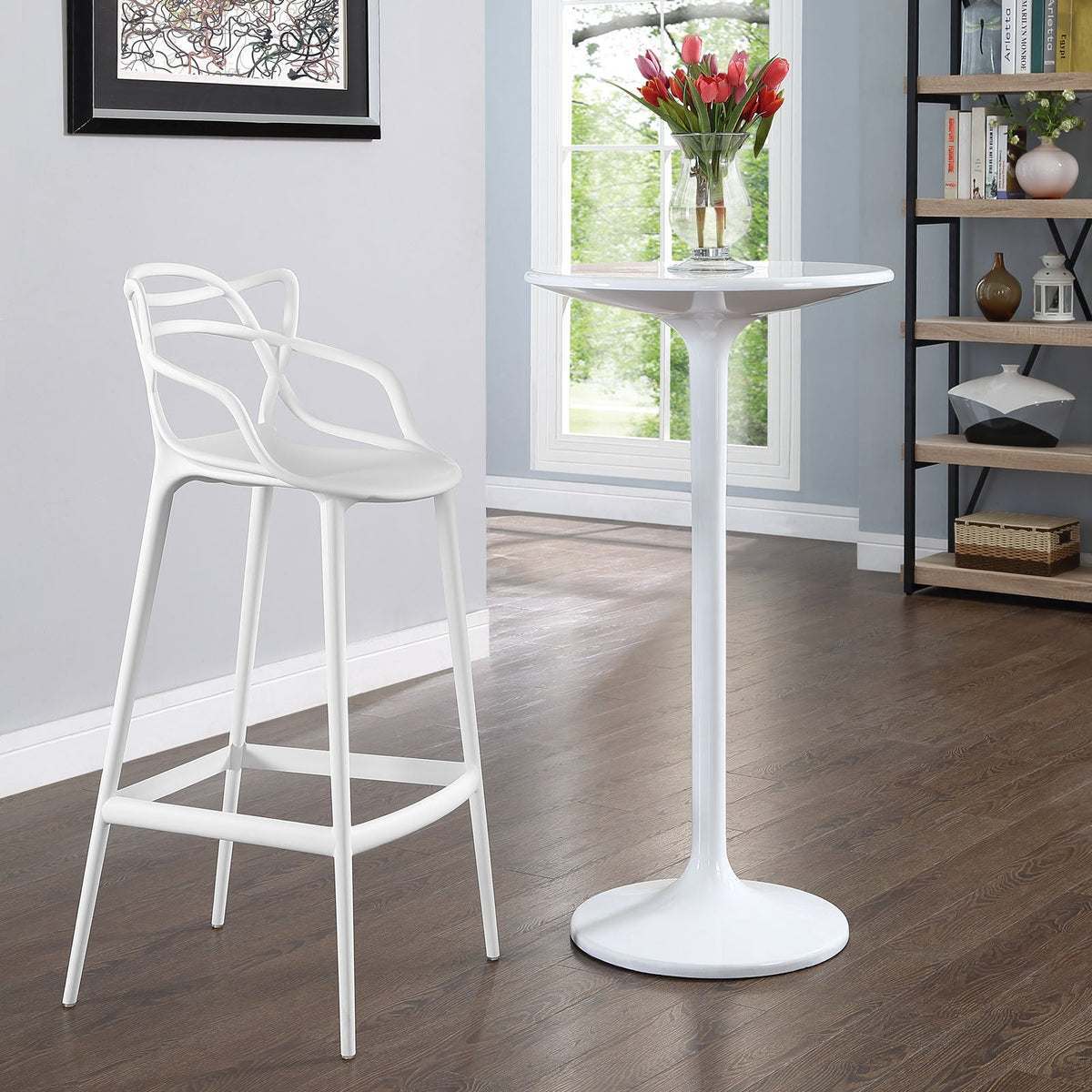 Entangled White Bar Stool