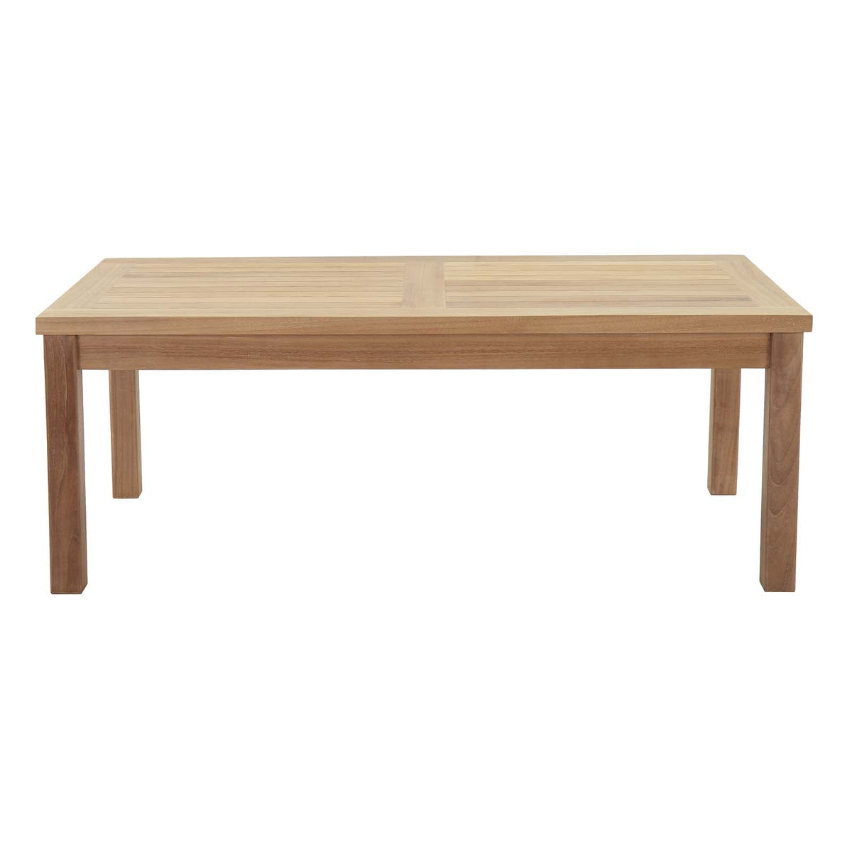 Marina Natural/Gray 4 Piece Outdoor Patio Teak Set - 56x110"