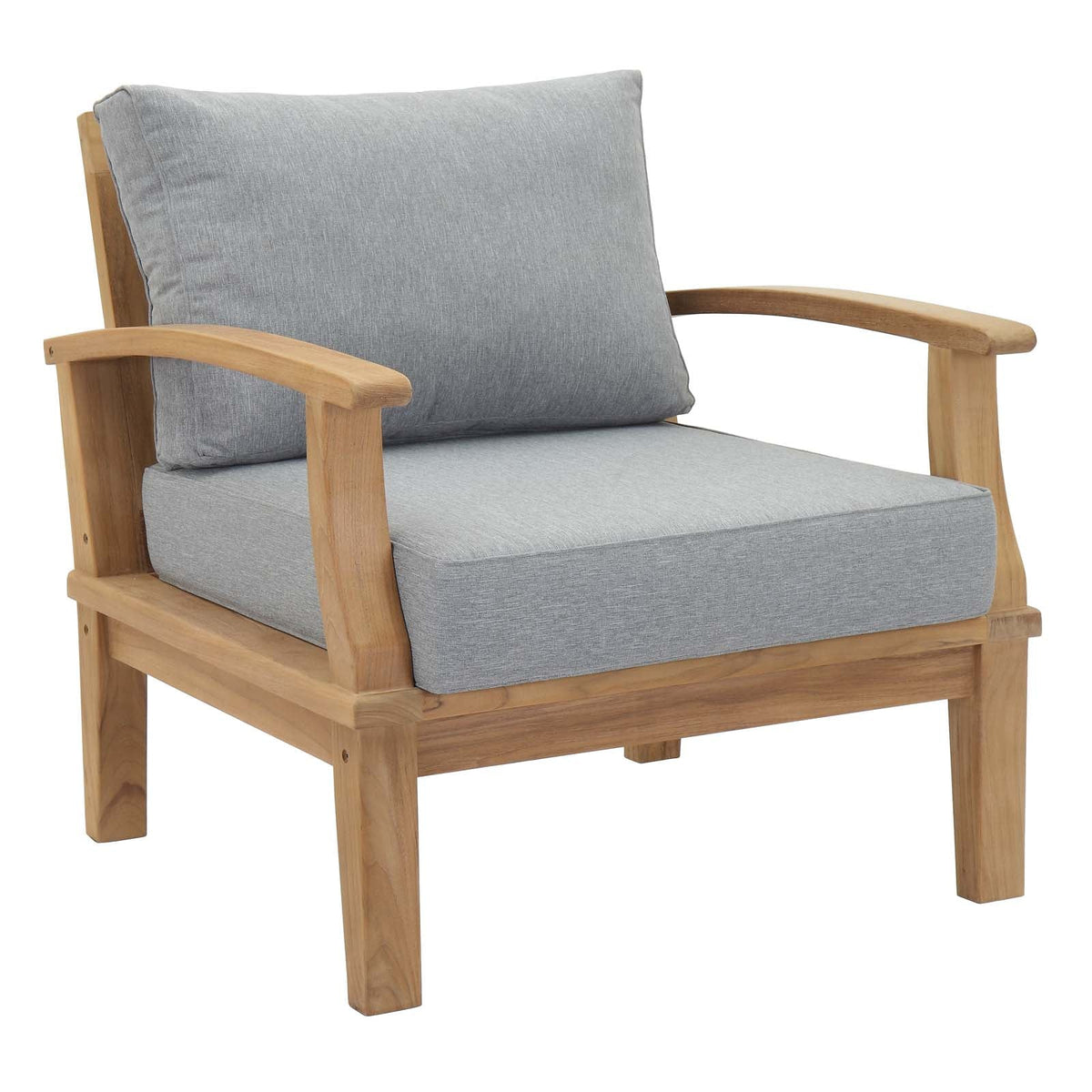 Marina Natural/Gray 3 Piece Outdoor Patio Teak Set - 97.5x119.5"