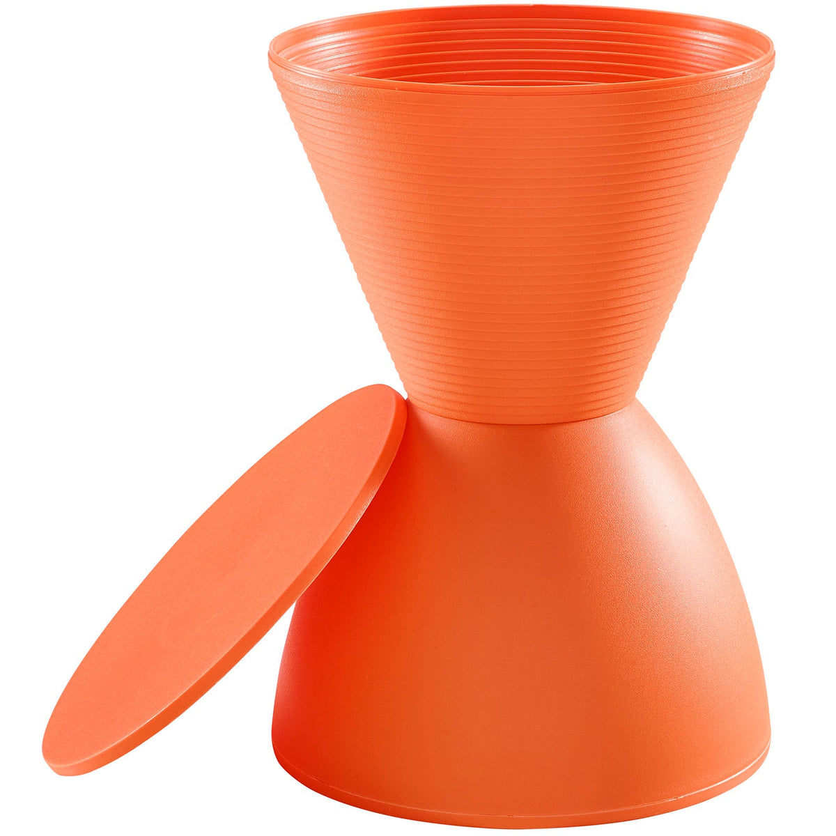 Haste Orange Backless Stool