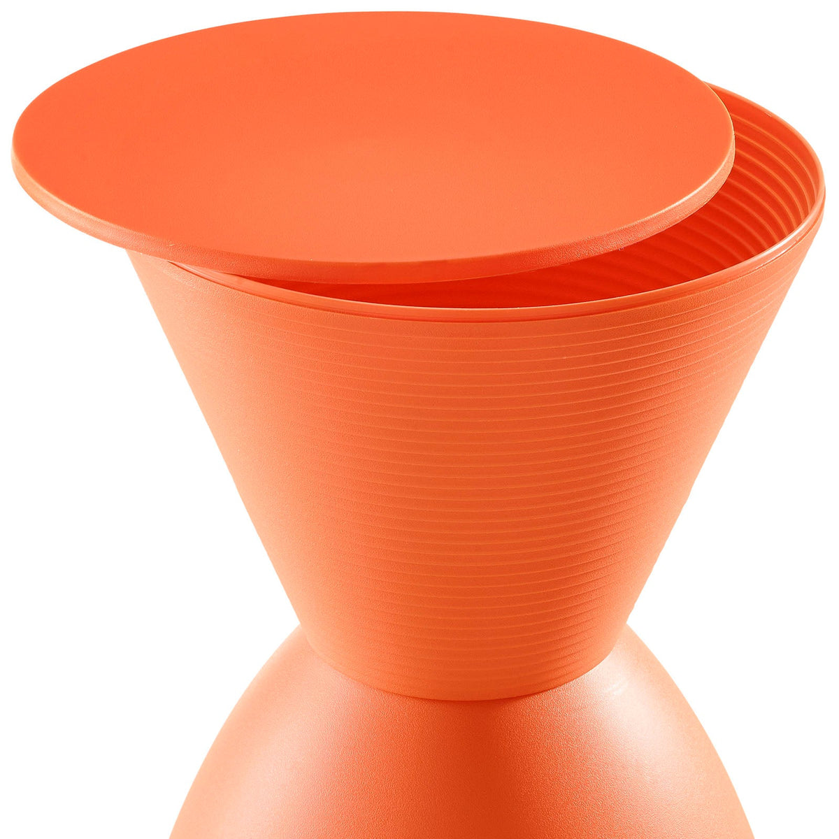 Haste Orange Backless Stool