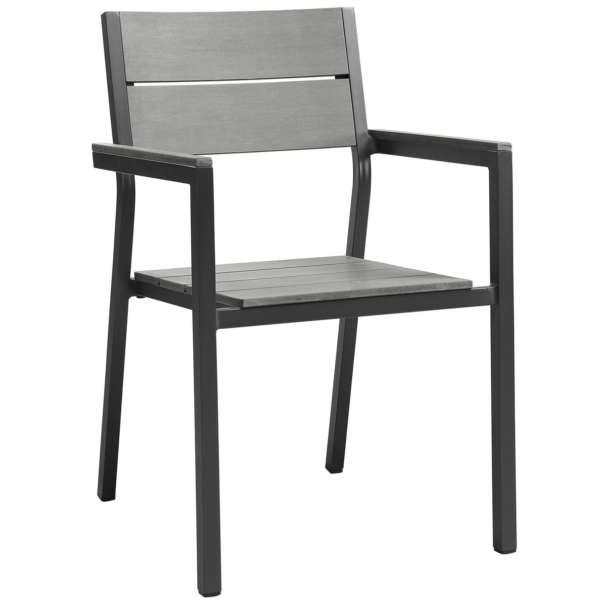 Maine Brown/Gray 5 Piece Outdoor Patio Dining Set - 83.5x83.5"