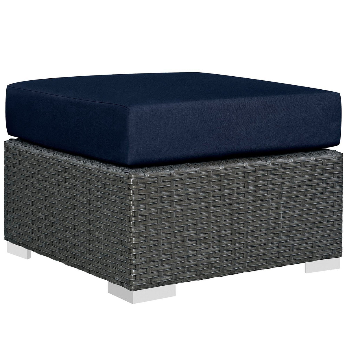 Sojourn Canvas Navy 3 Piece Outdoor Patio Sunbrella Sectional Set - 50.5x88"
