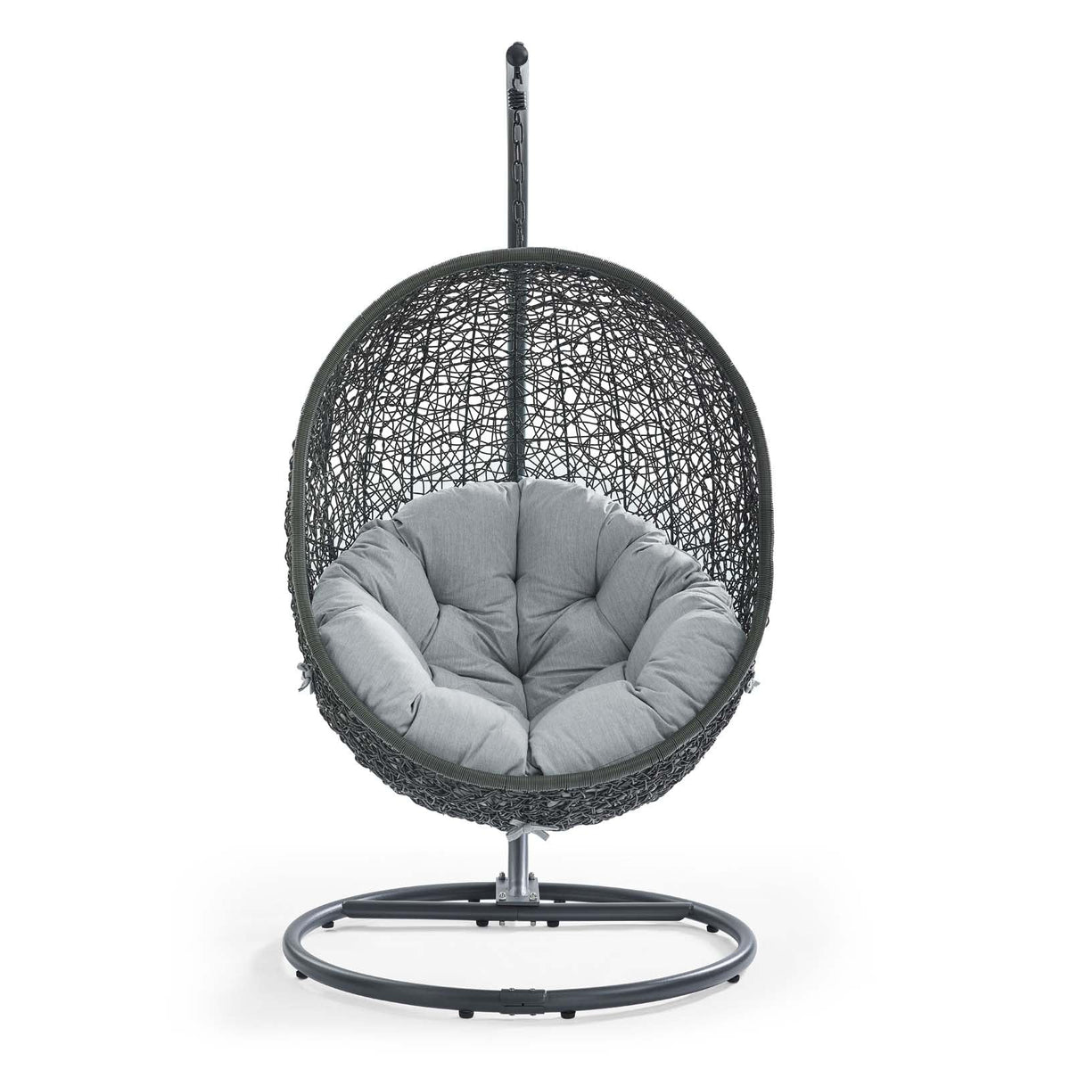 Hide Gray Outdoor Patio Swing Chair With Stand