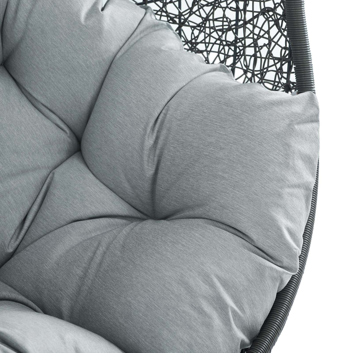 Hide Gray Outdoor Patio Swing Chair With Stand