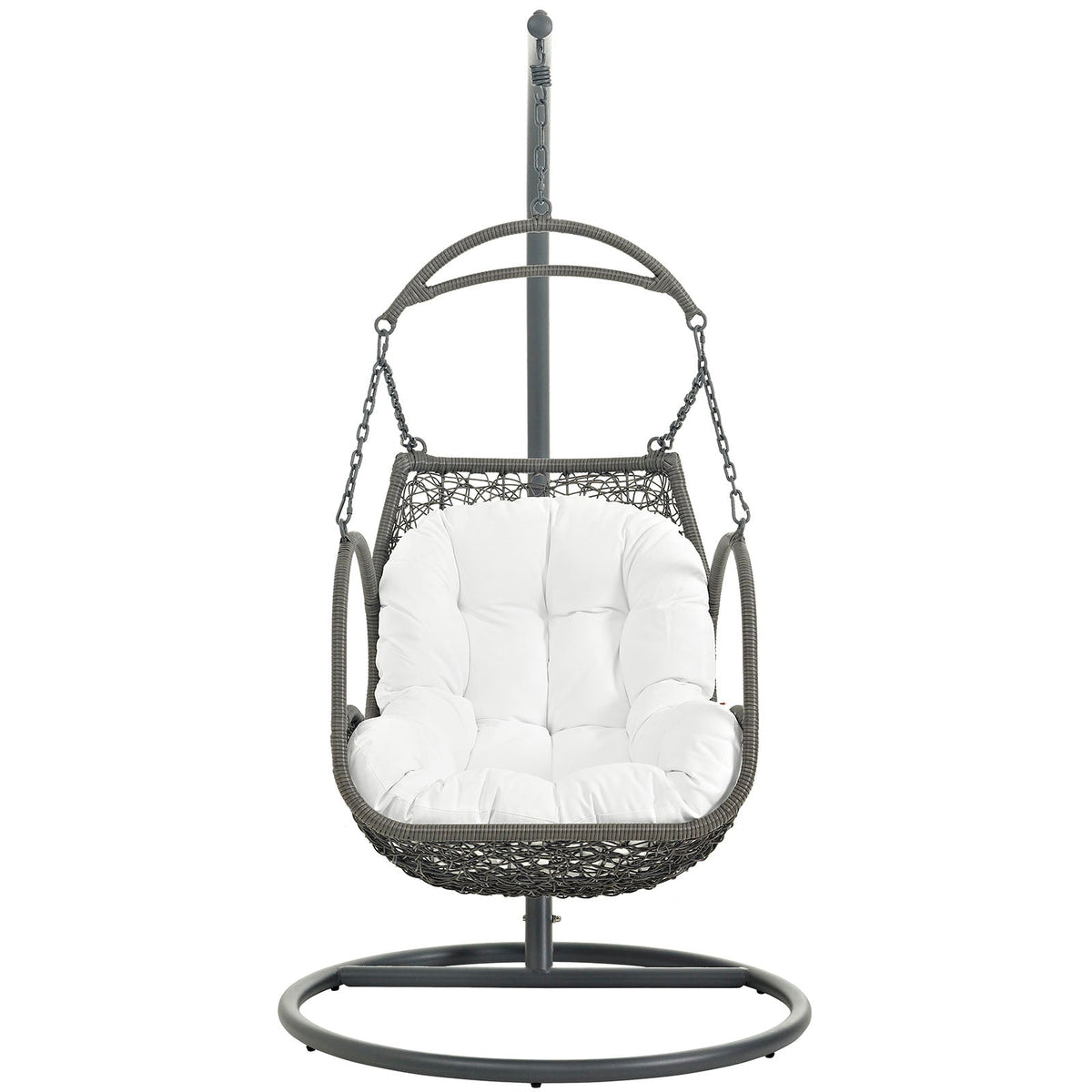 Arbor White Outdoor Patio Wood Swing Chair