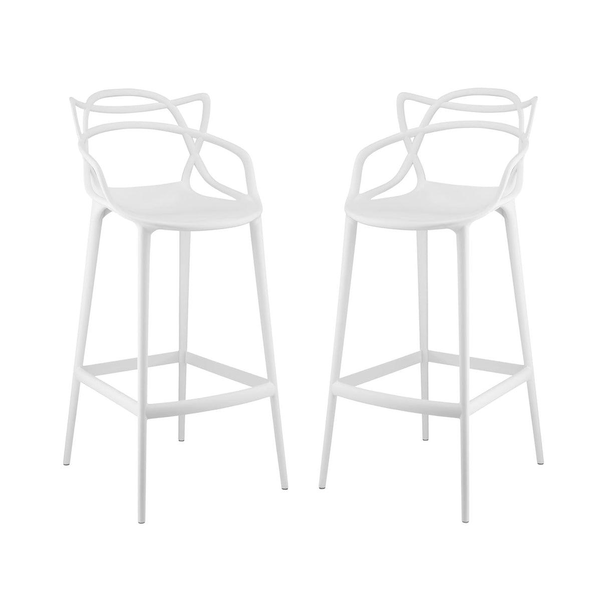 Entangled White Bar Stool (Set of 2)