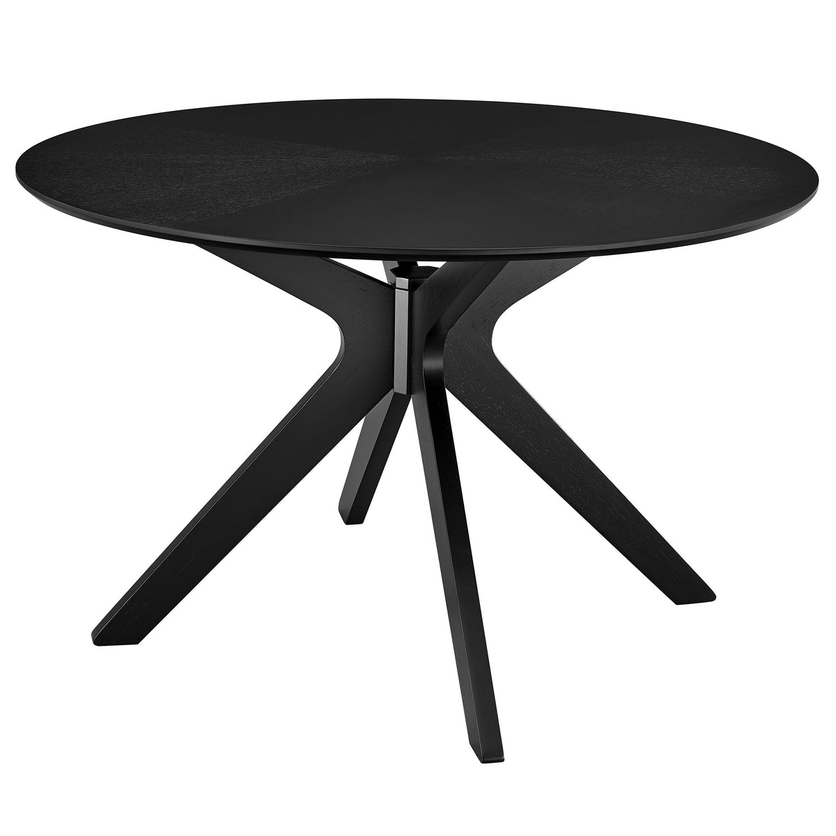 Crossroads Black 47" Round Wood Dining Table