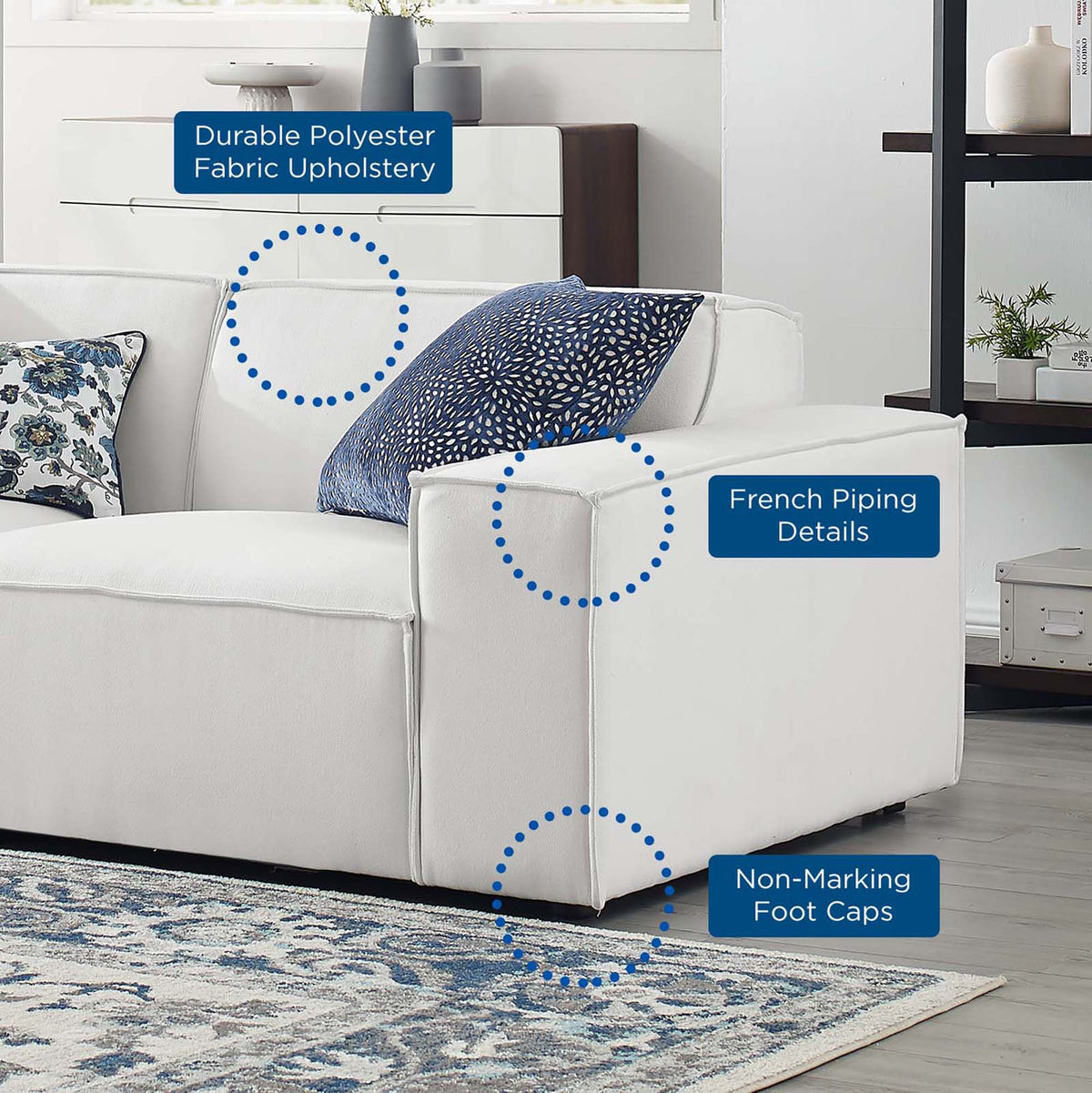 Restore White 2-Piece Sectional Sofa