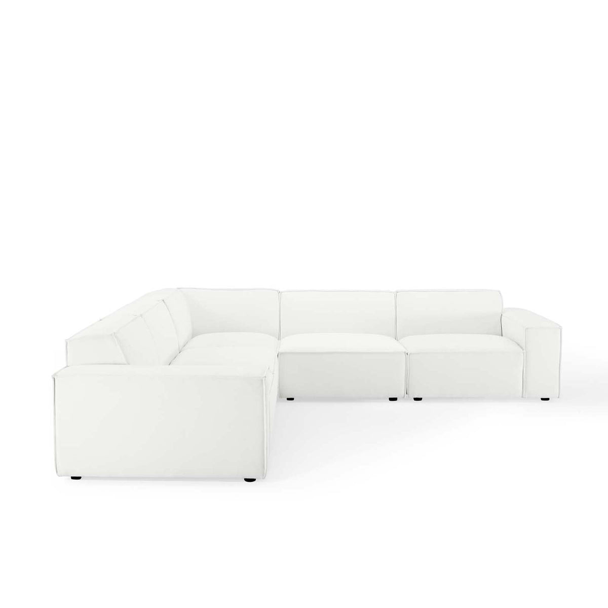Restore White 5-Piece Sectional Sofa - 122.50x122.50"