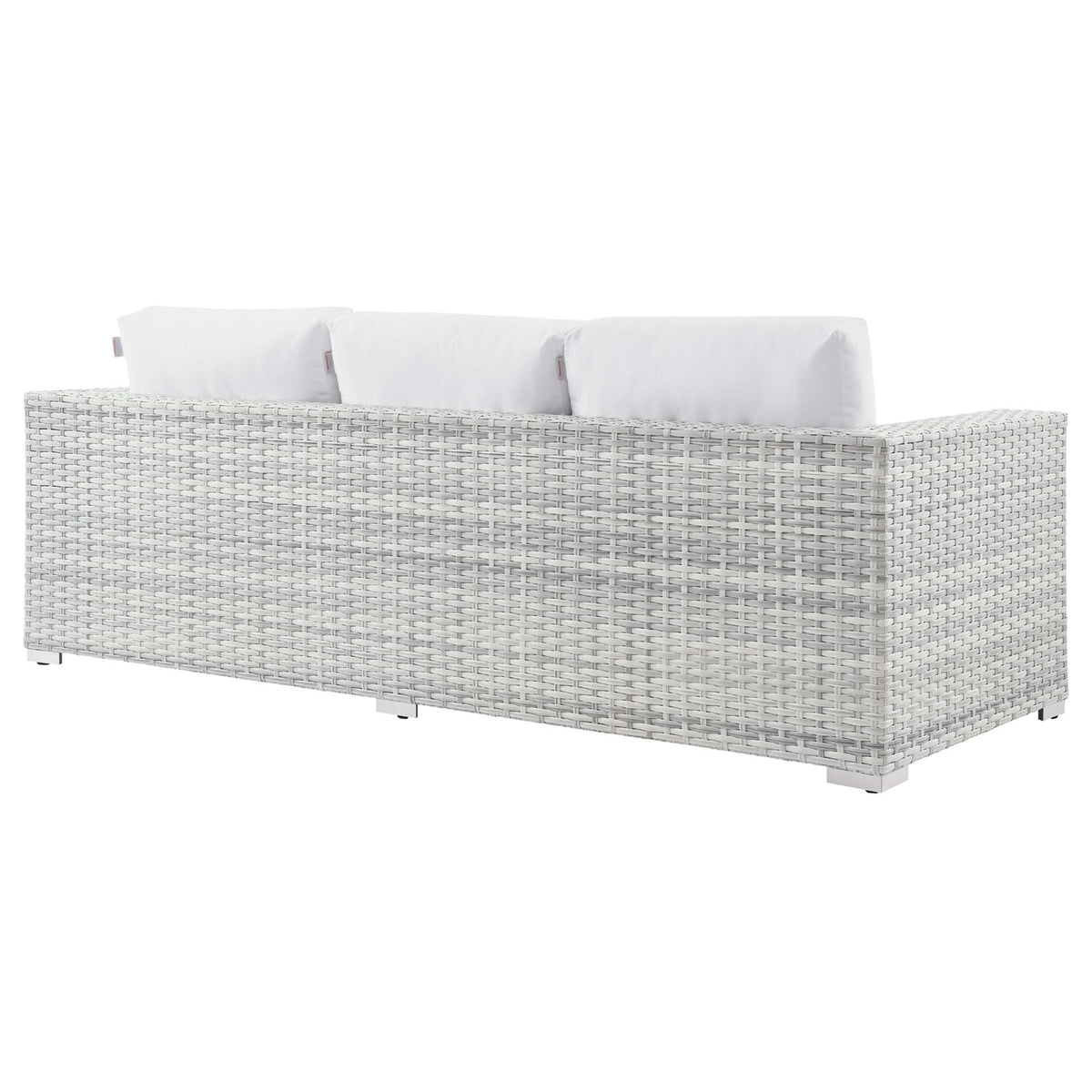 Convene Light Gray/White Outdoor Patio Sofa