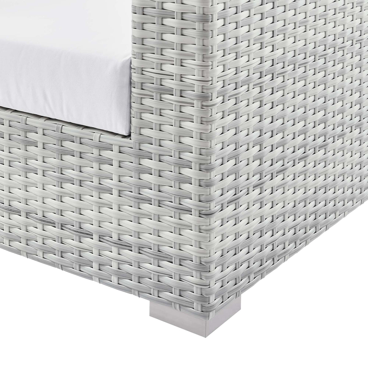 Convene Light Gray/White Outdoor Patio Sofa