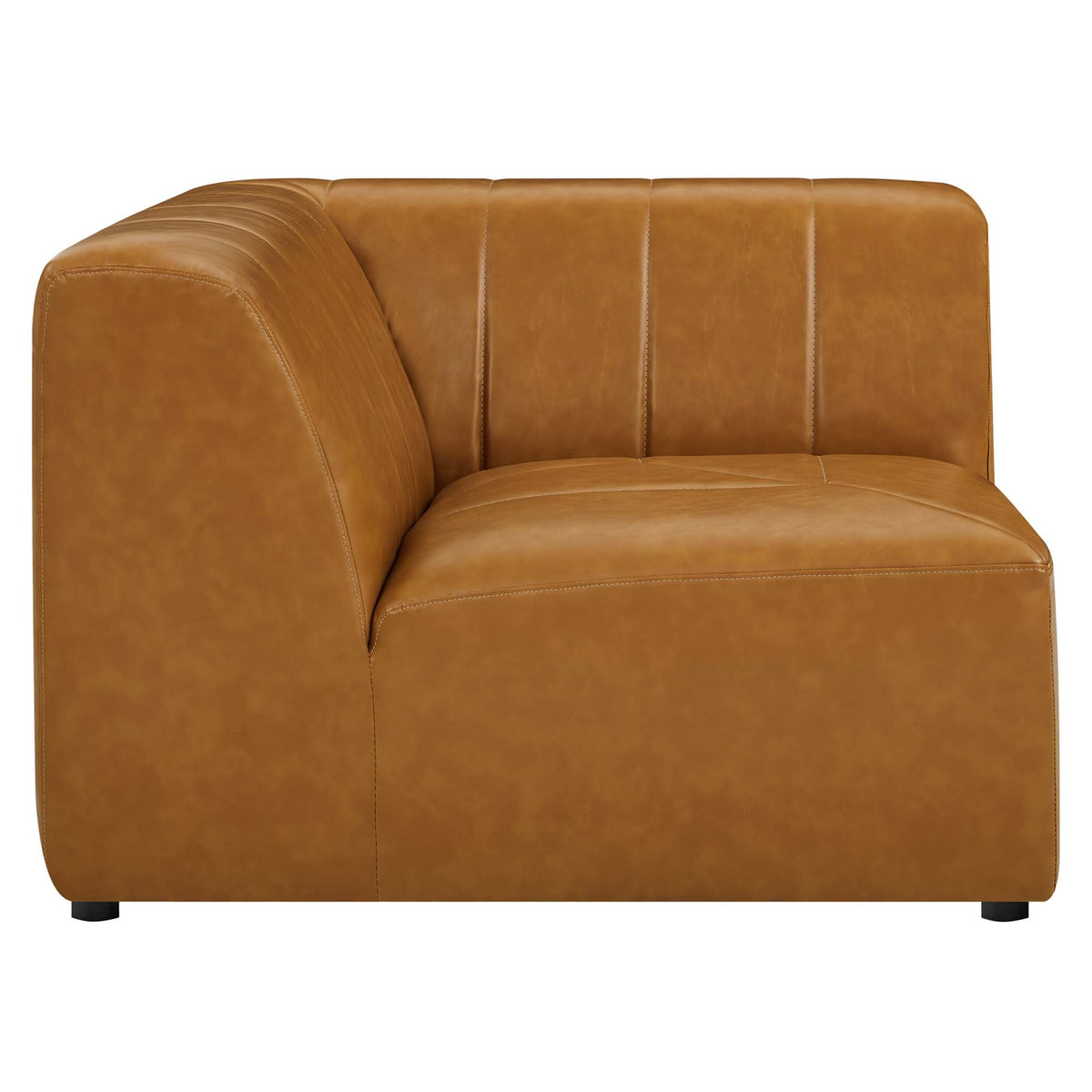 Bartlett Tan Vegan Leather Corner Chair