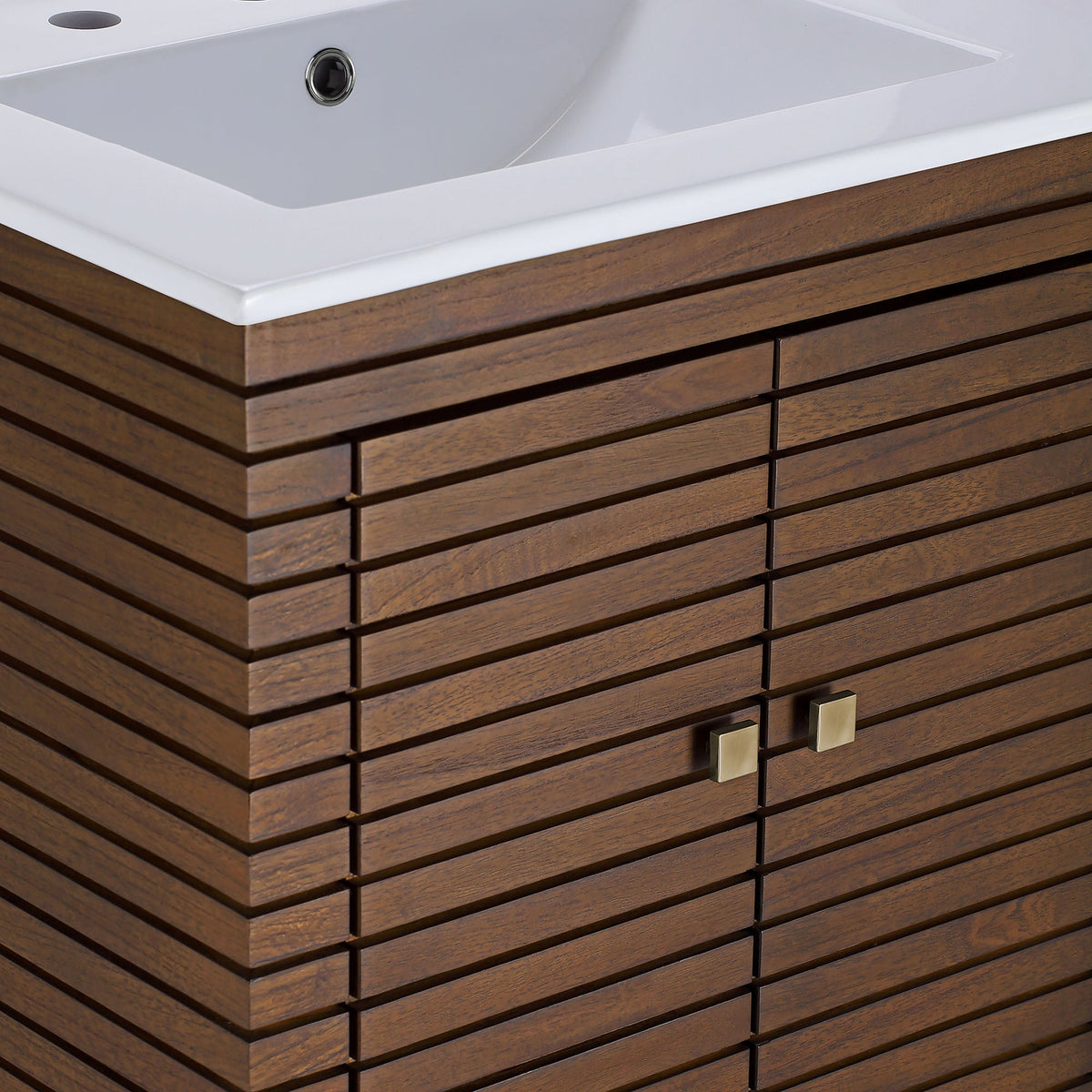 Ledger Walnut/White 24" Bathroom Vanity