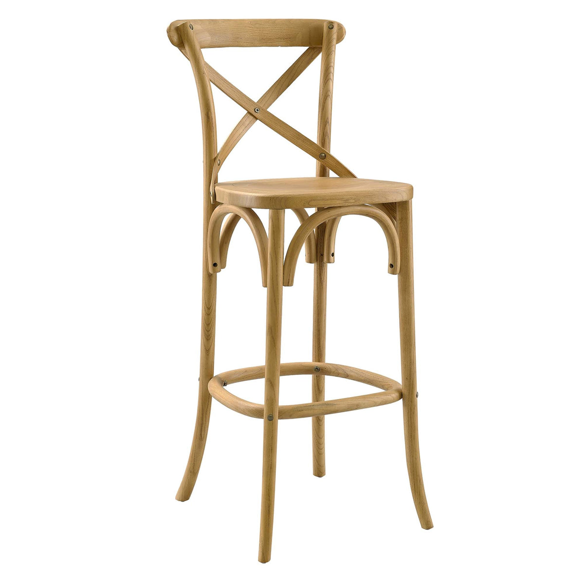 Gear Natural Bar Stool - 19x17.5x43.5"
