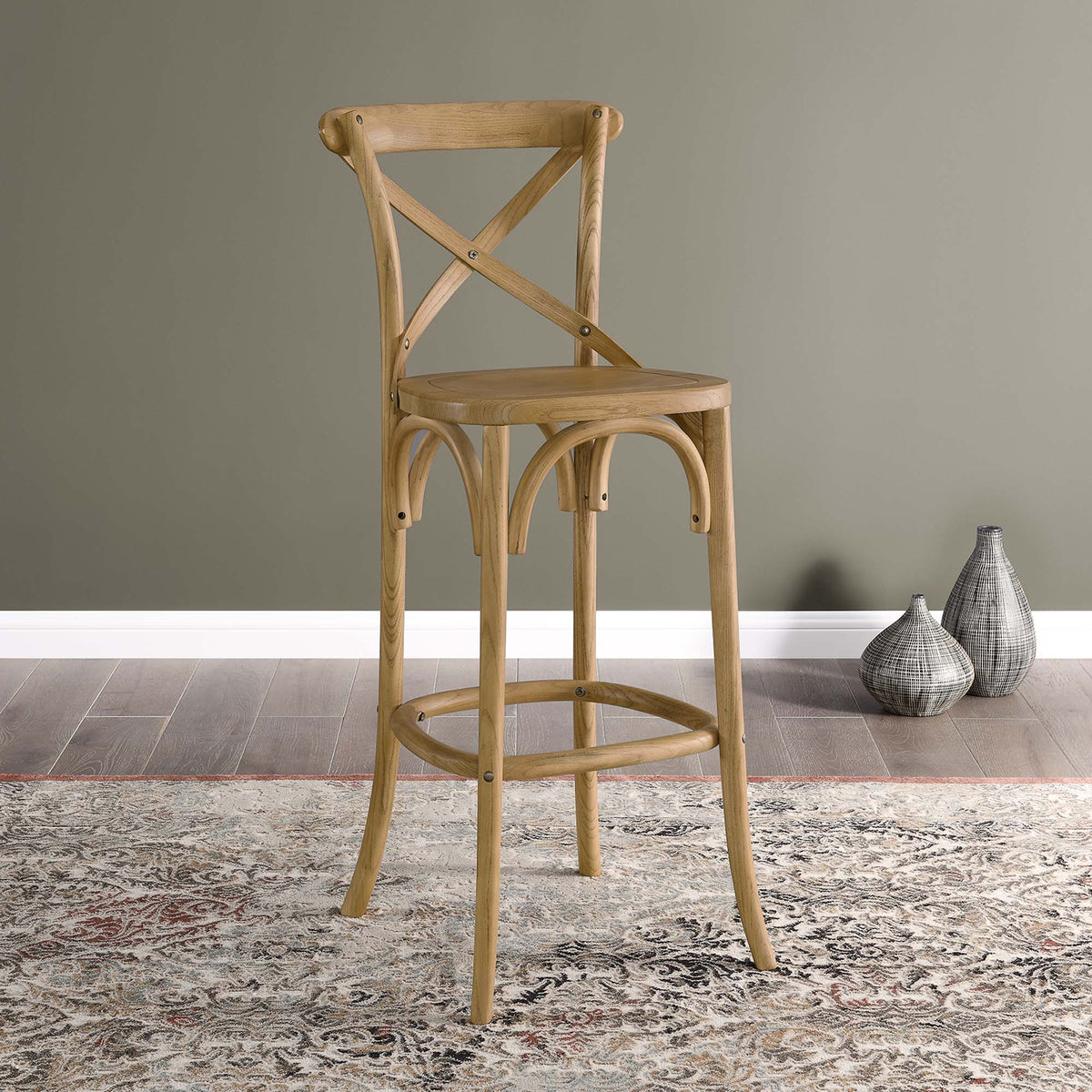 Gear Natural Bar Stool - 19x17.5x43.5"
