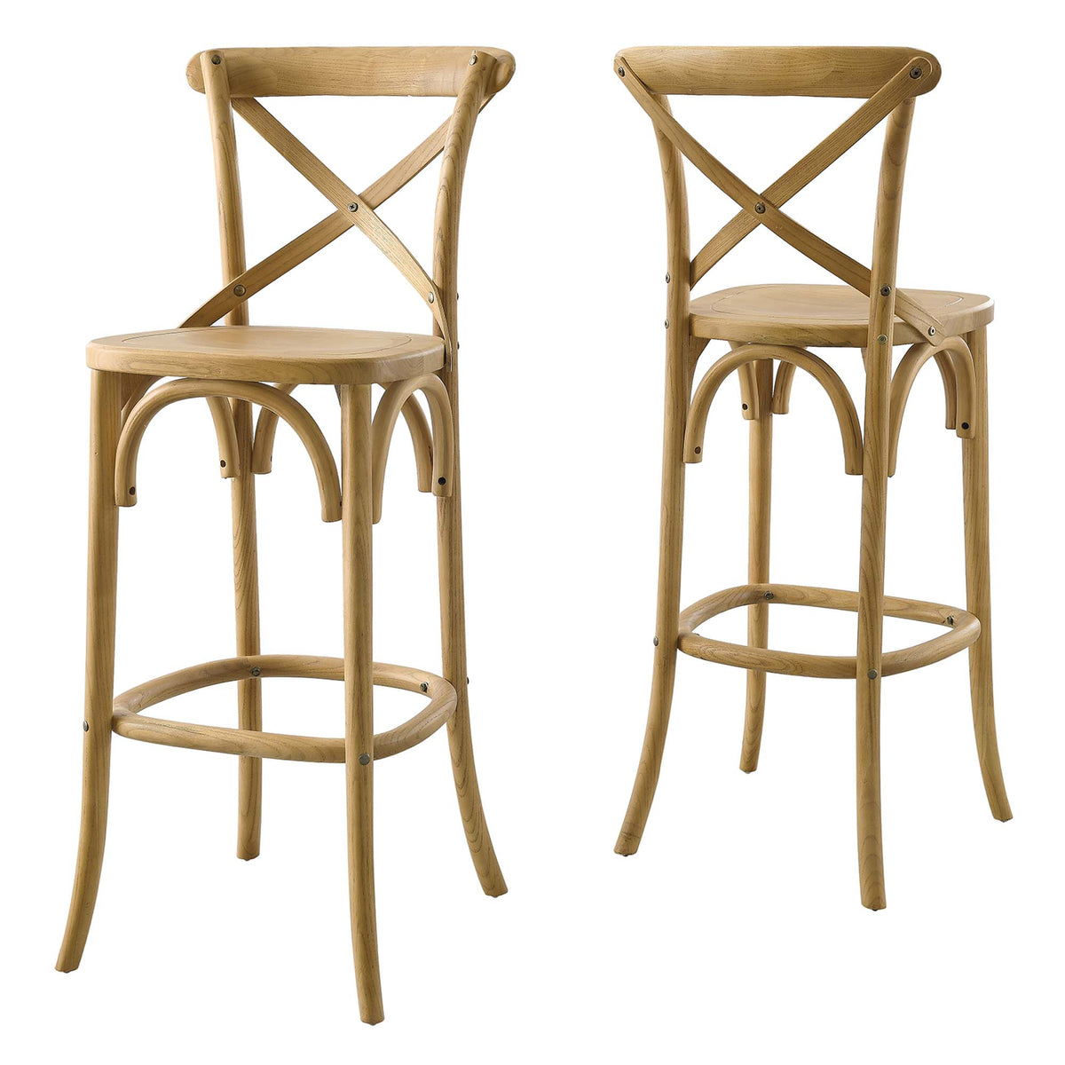 Gear Natural Bar Stool - 19x17.5x43.5"