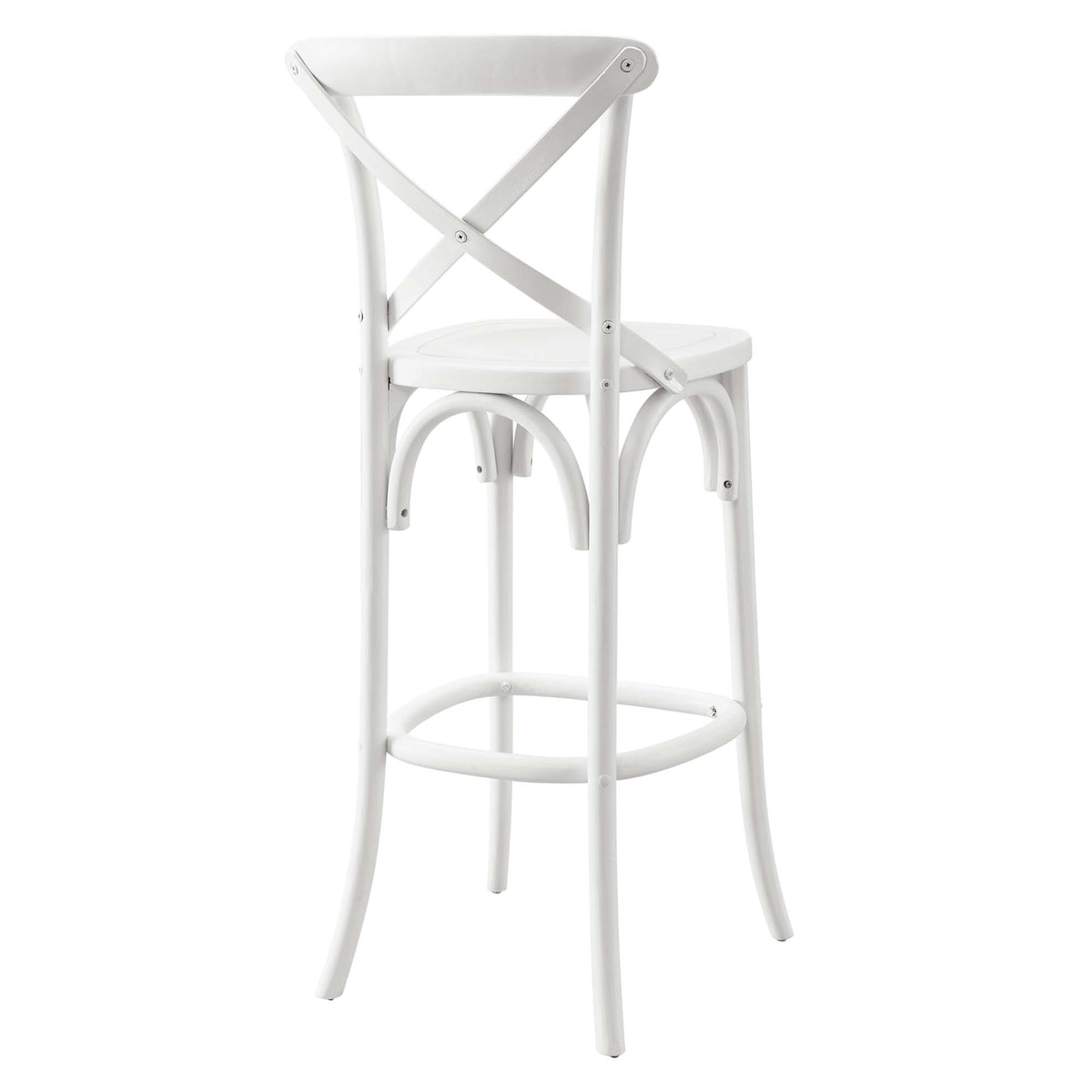 Gear White Bar Stool - 19x17.5x43.5"