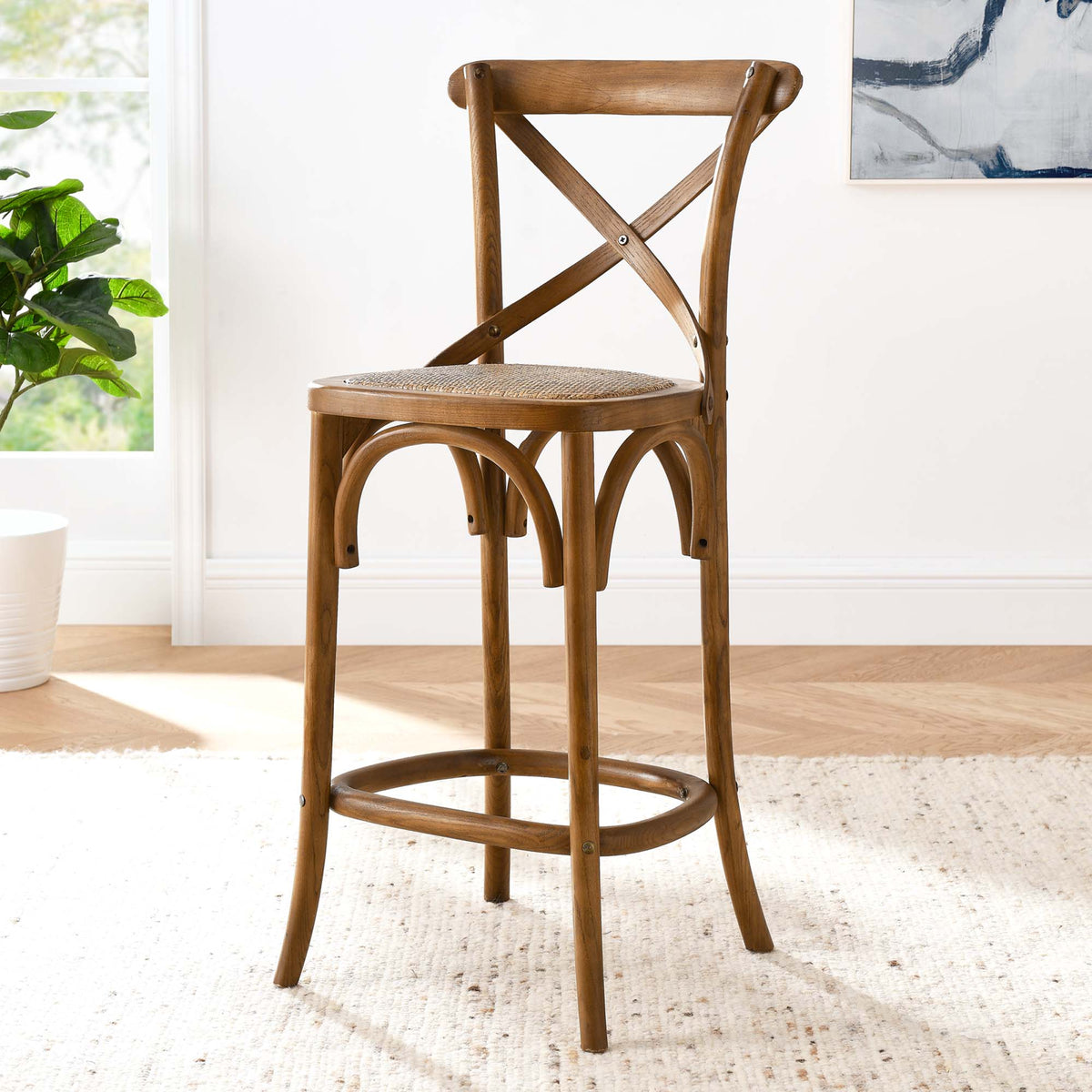 Gear Walnut Counter Stool - 19x17.5"