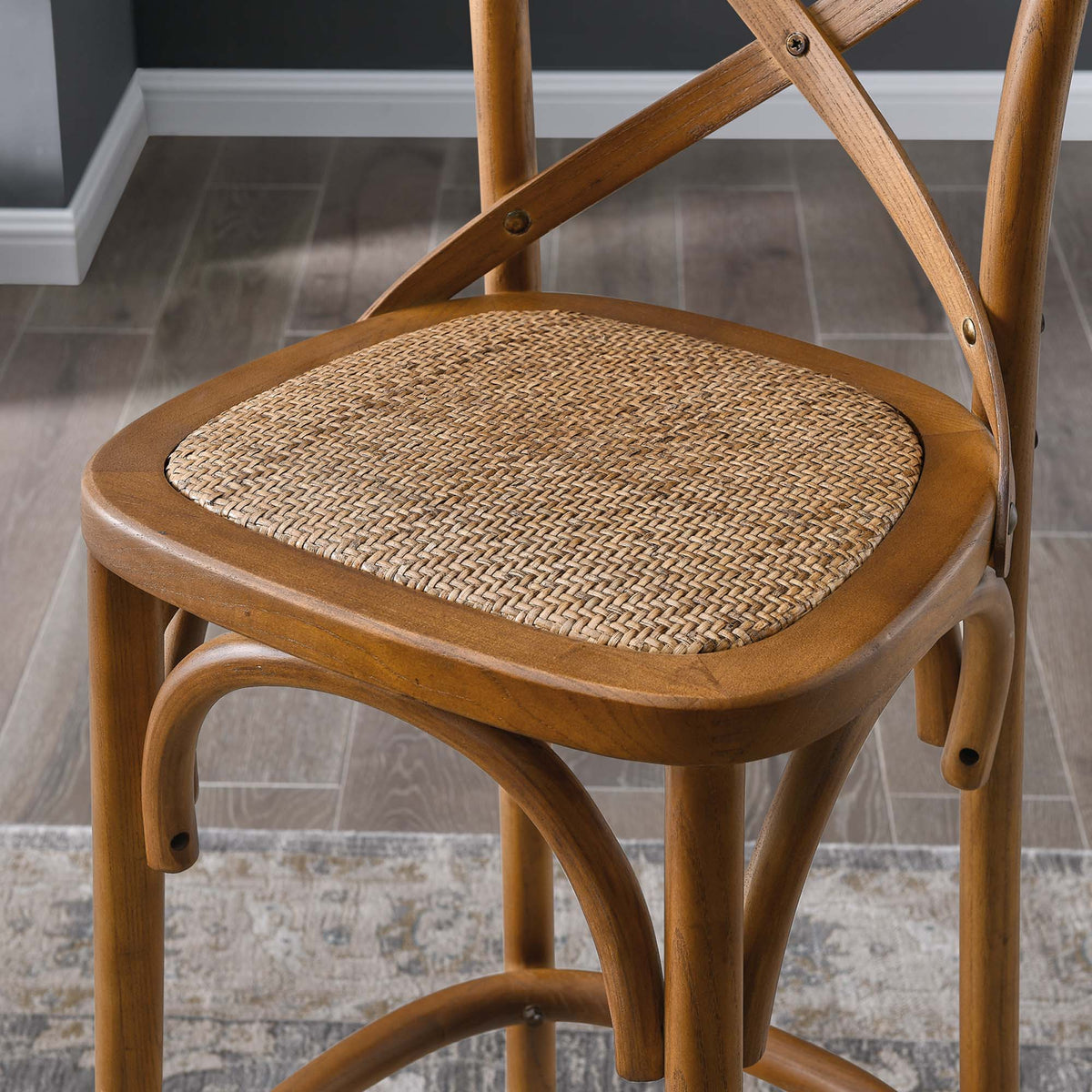 Gear Walnut Bar Stool - 19x17.5"