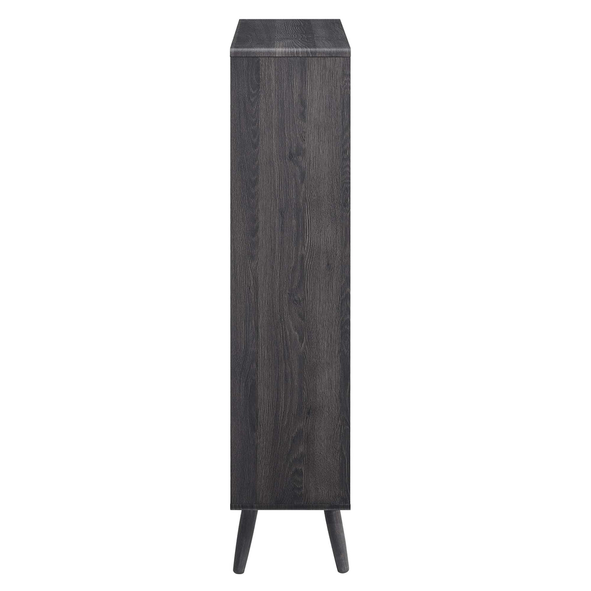 Transmit Charcoal 5 Shelf Wood Grain Bookcase