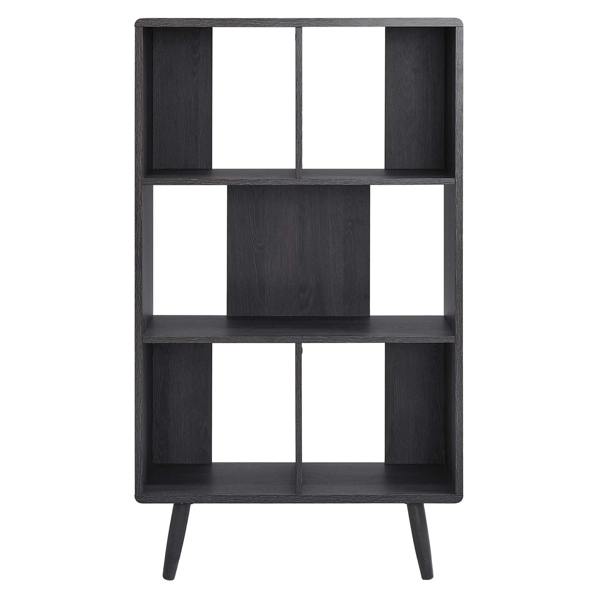 Transmit Charcoal 5 Shelf Wood Grain Bookcase