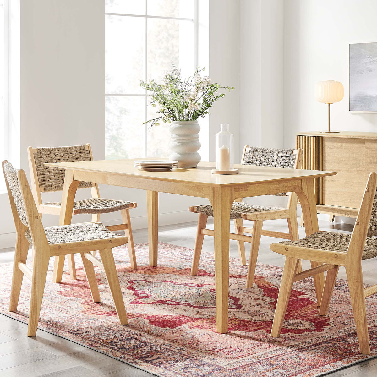 Juxtapose Oak 63" Rectangle Dining Table