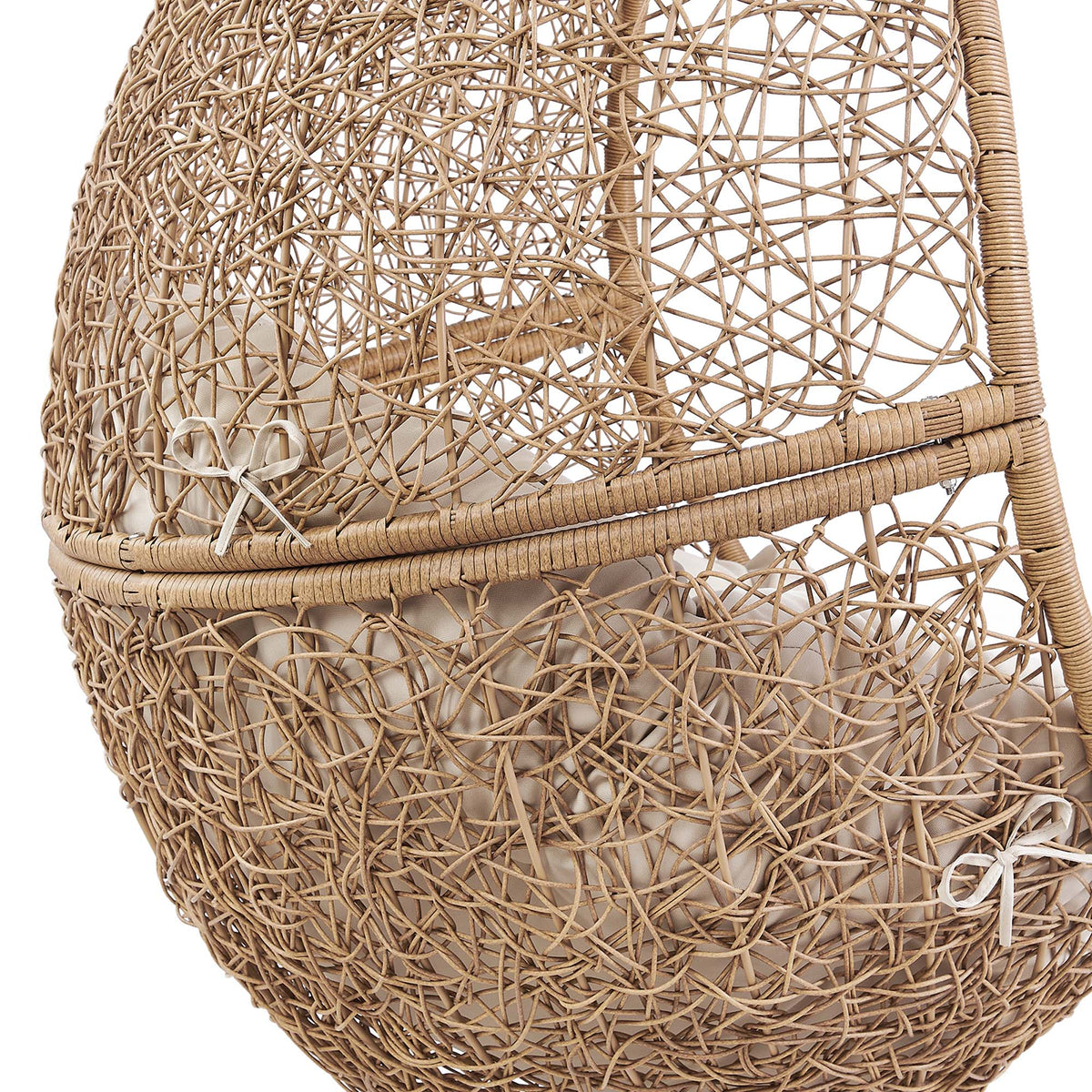 Encase Cappuccino/Beige Outdoor Patio Rattan Swing Chair