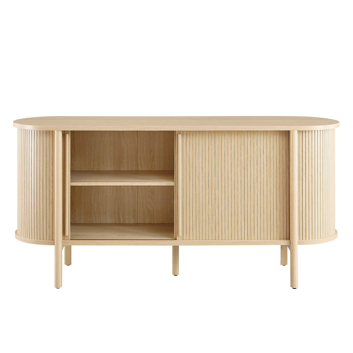 Cadence Oak 63" Curved Sideboard