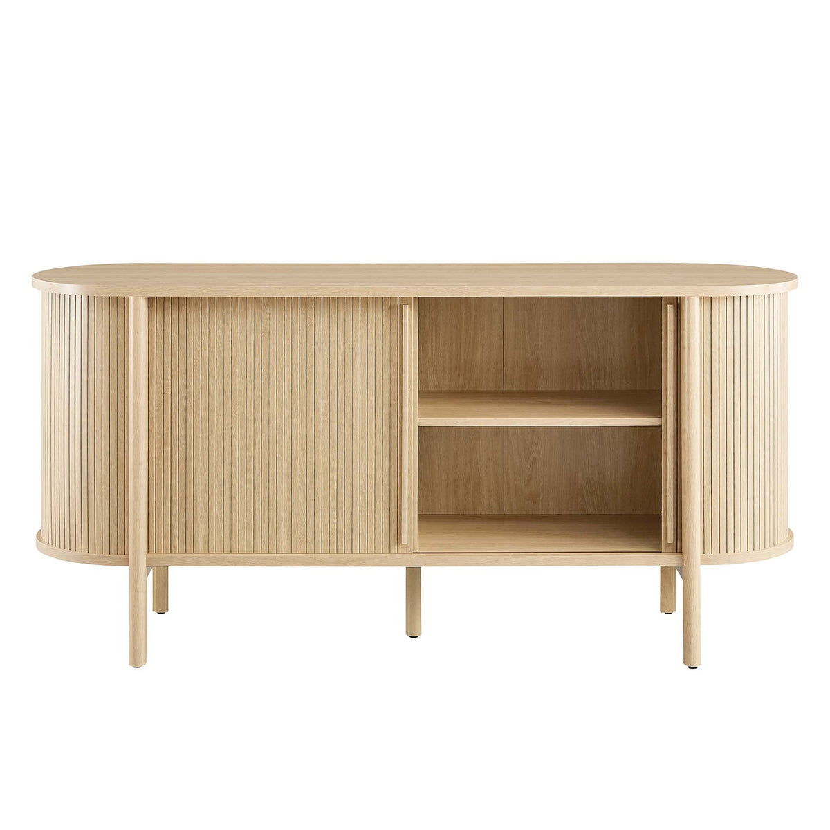 Cadence Oak 63" Curved Sideboard