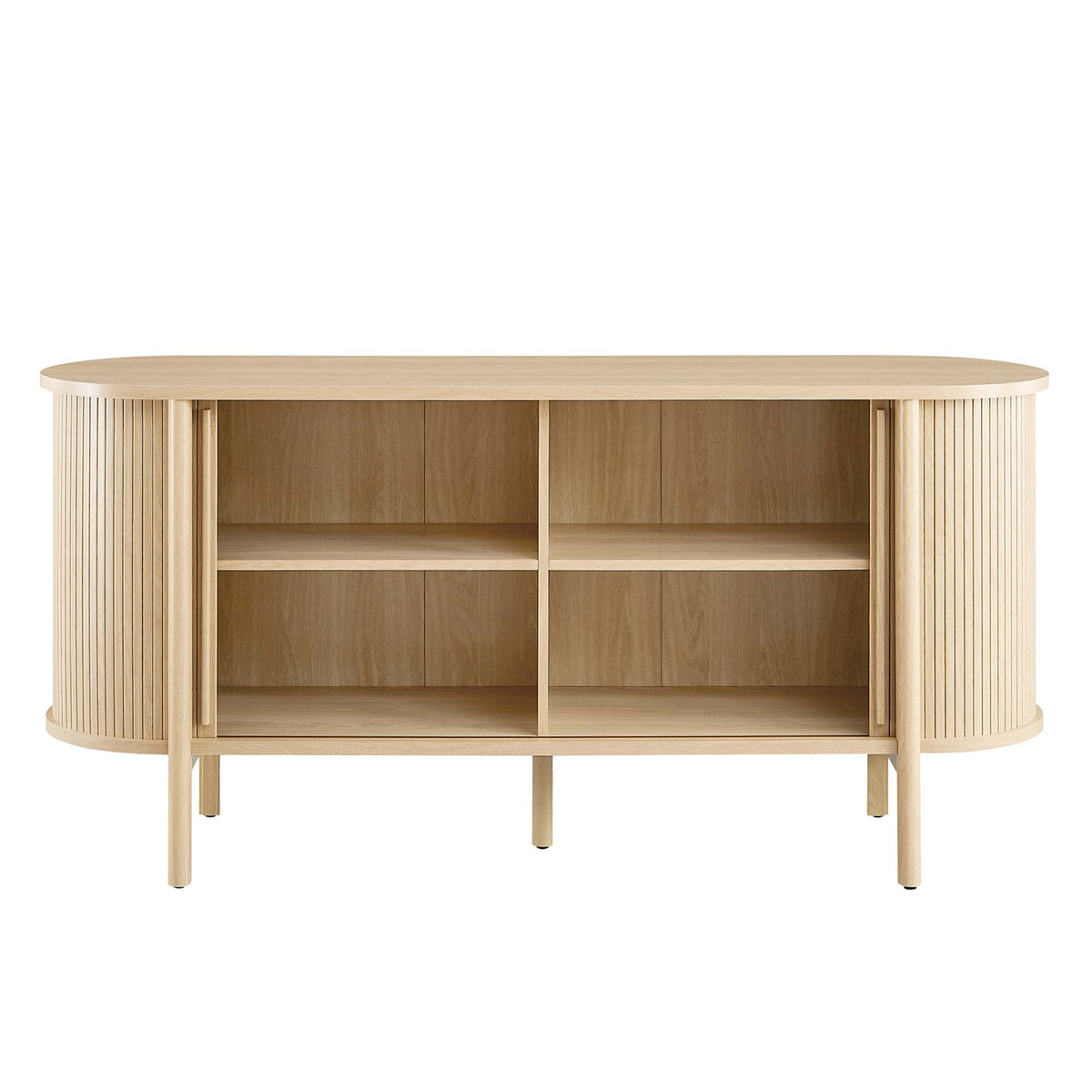 Cadence Oak 63" Curved Sideboard