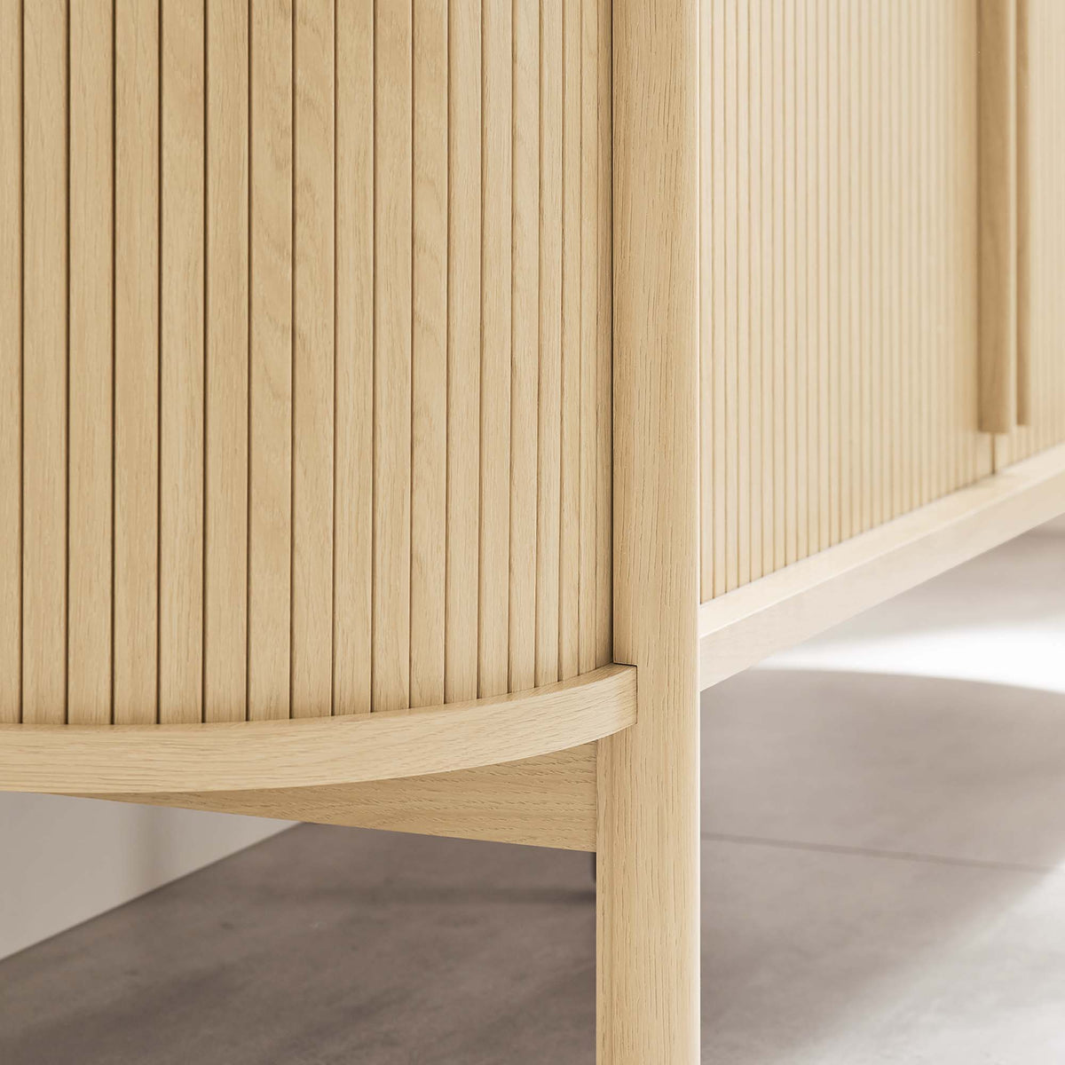 Cadence Oak 63" Curved Sideboard