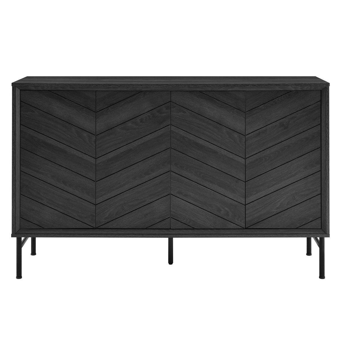 Harper Black Chevron Sideboard
