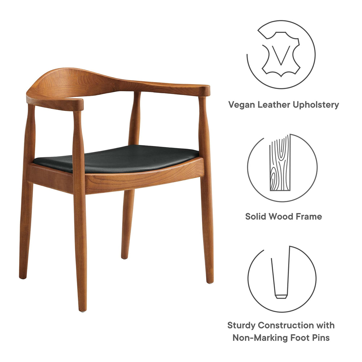 Presidential Black Dining Armchair