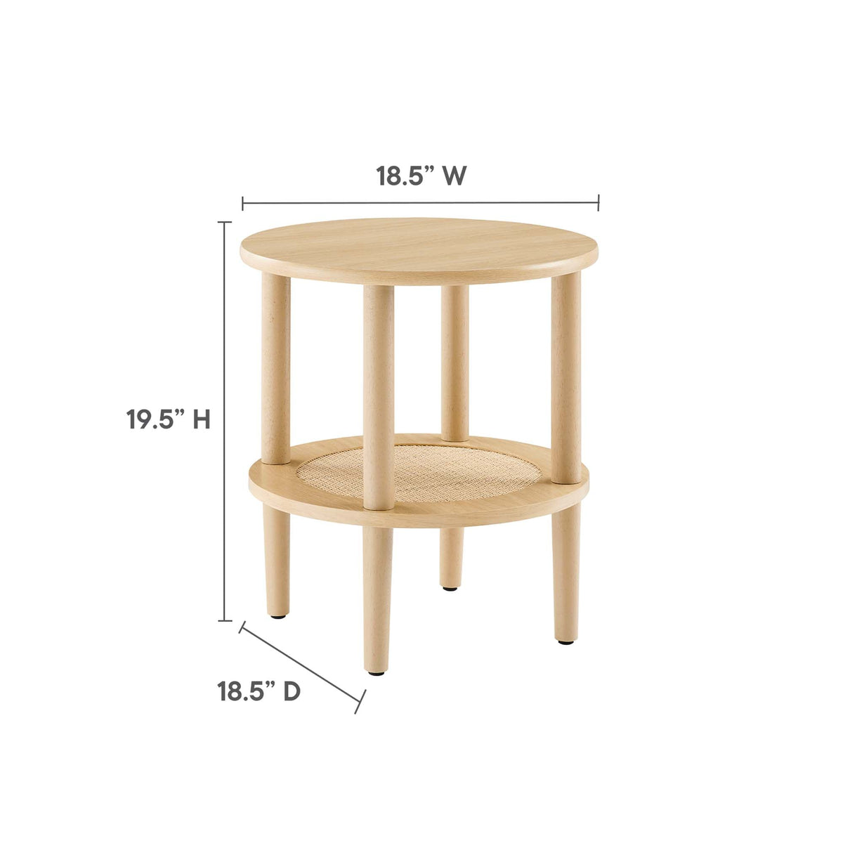 Torus Oak Round Side Table