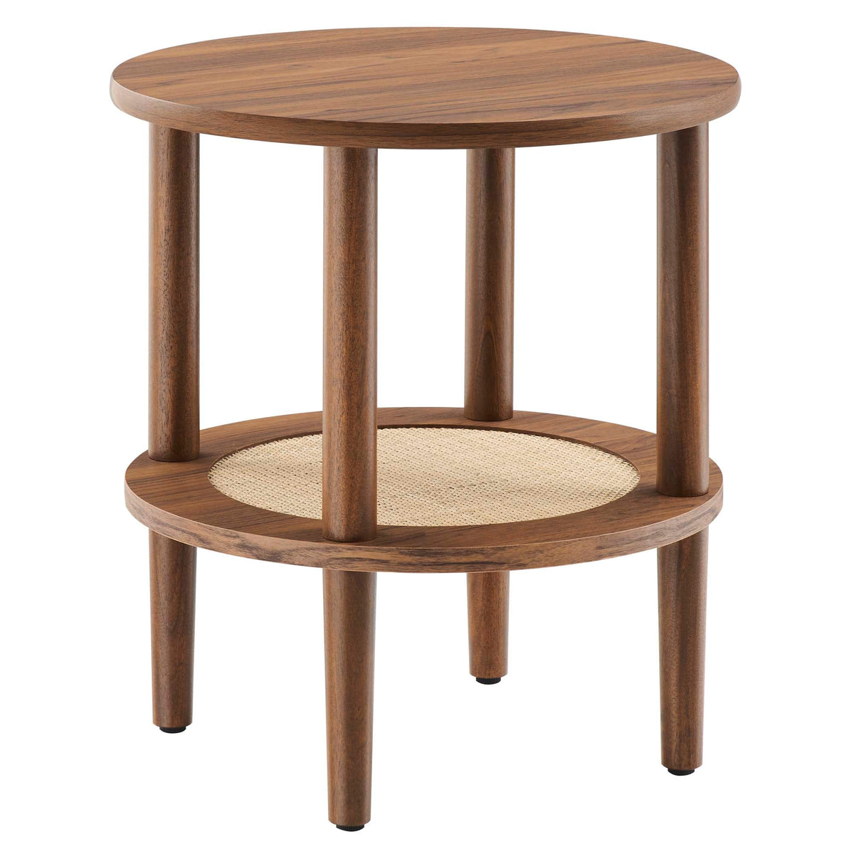 Torus Walnut Round Side Table