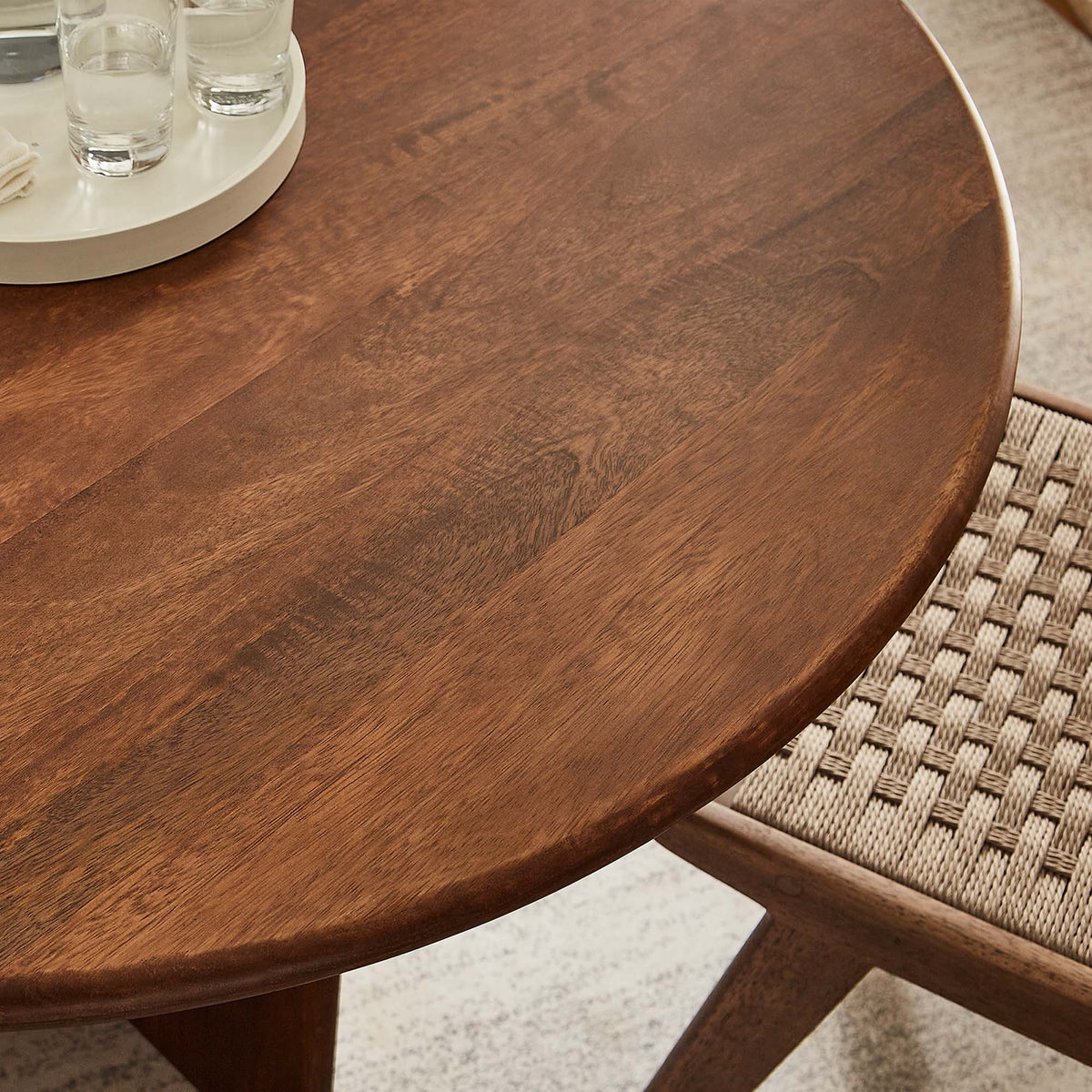 Rivian Walnut Round 48" Wood Dining Table