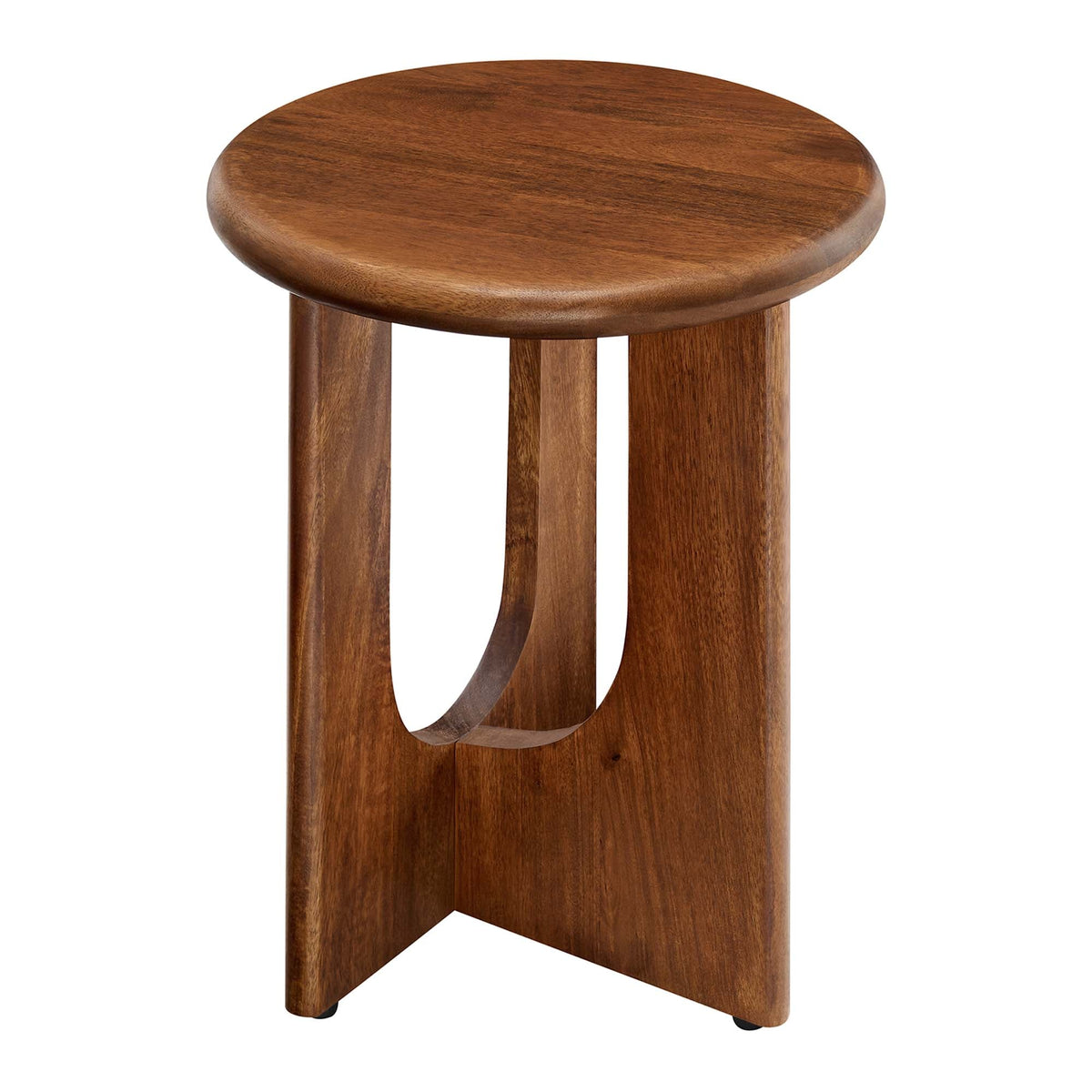 Rivian Walnut Round Side Table