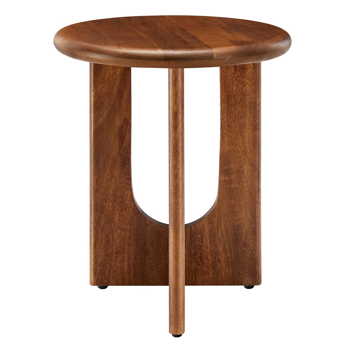 Rivian Walnut Round Side Table