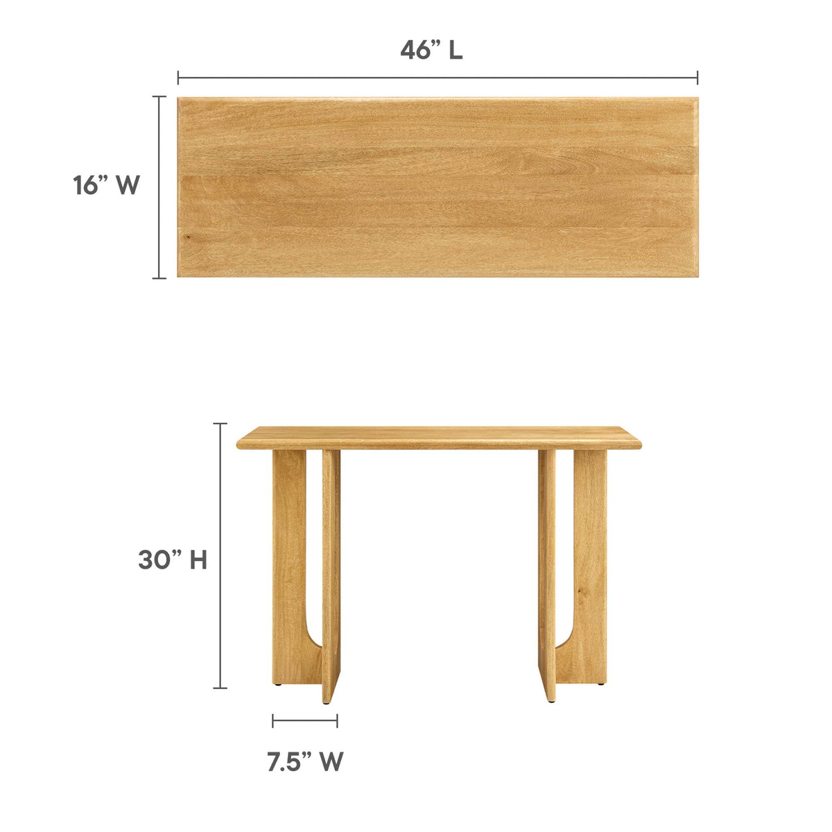 Rivian Oak 46" Console Table