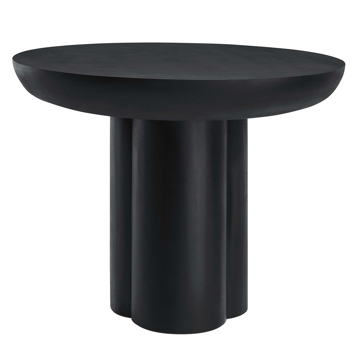 Caspian Black 40" Round Concrete Dining Table