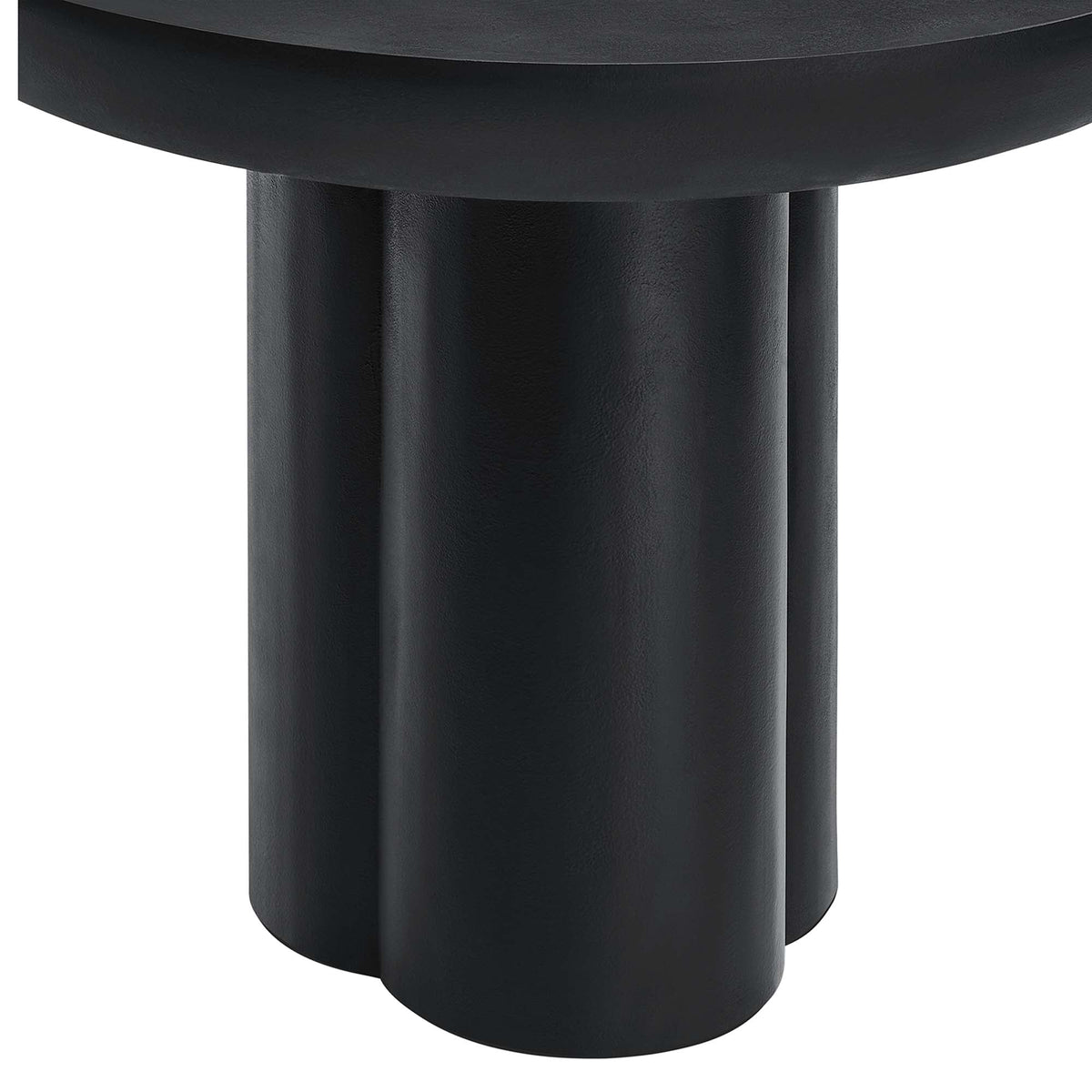 Caspian Black 40" Round Concrete Dining Table