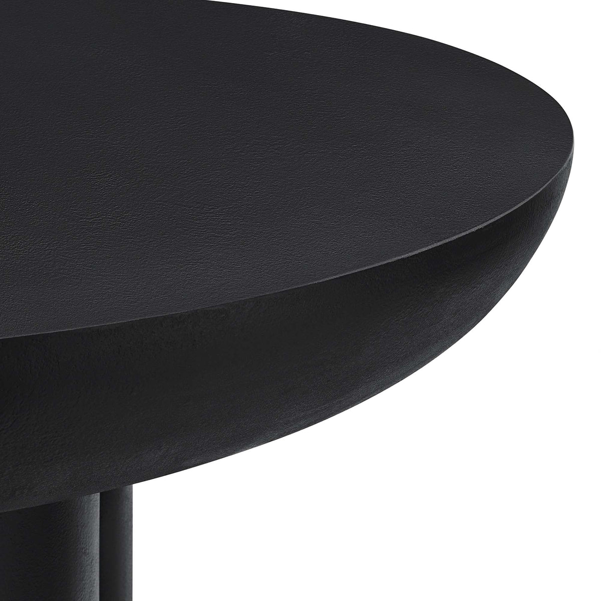 Caspian Black 40" Round Concrete Dining Table