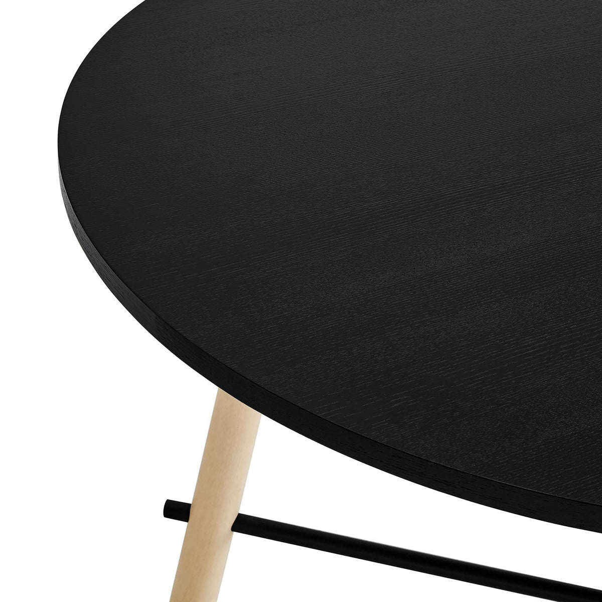 Infuse Black/Oak 71" Wood Grain Dining Table