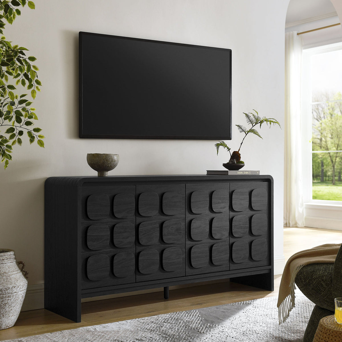 Toscana Black 61" Sideboard